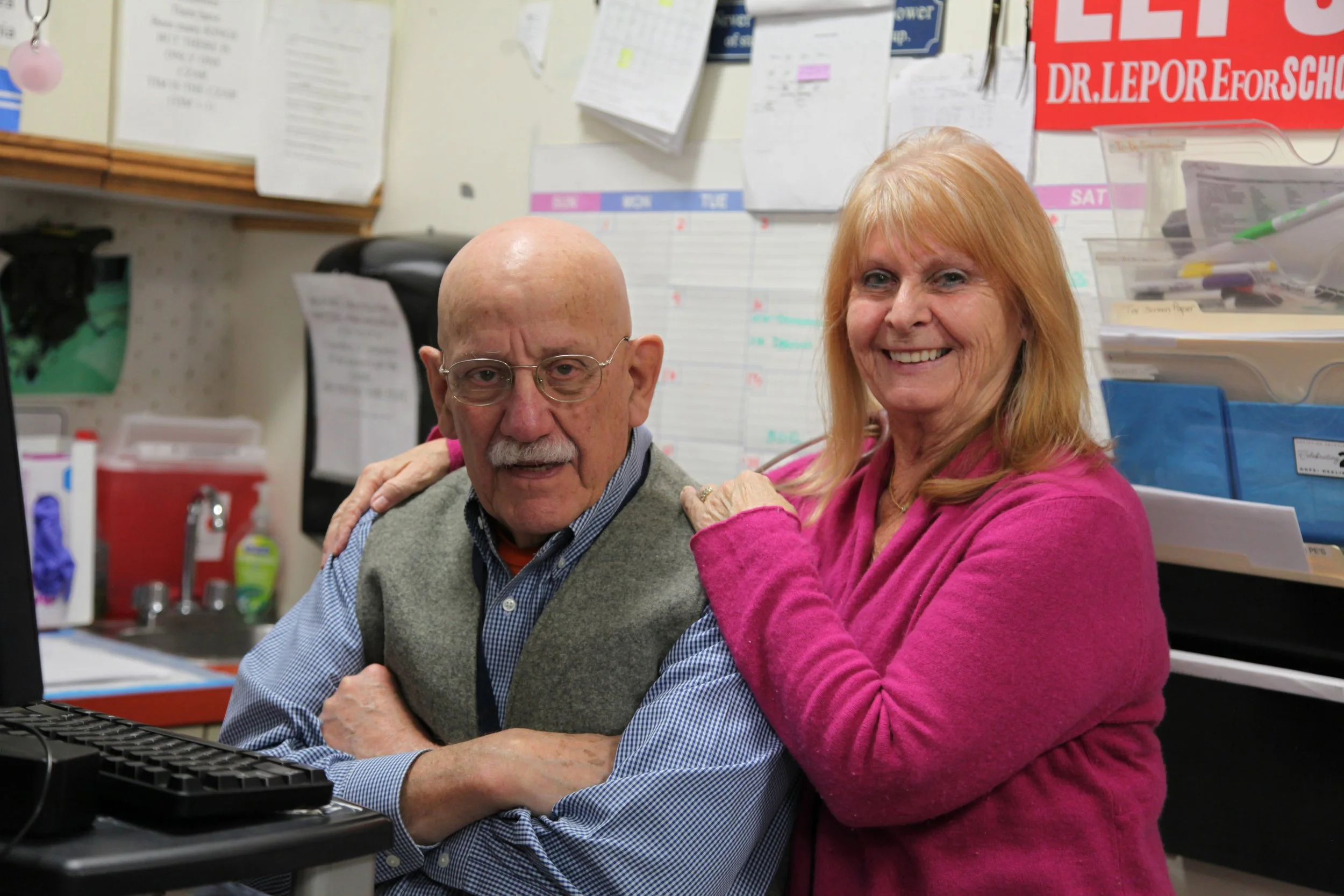 Lepore and Staff Looking at Camera at Addiction Solutions Nantucket clinic