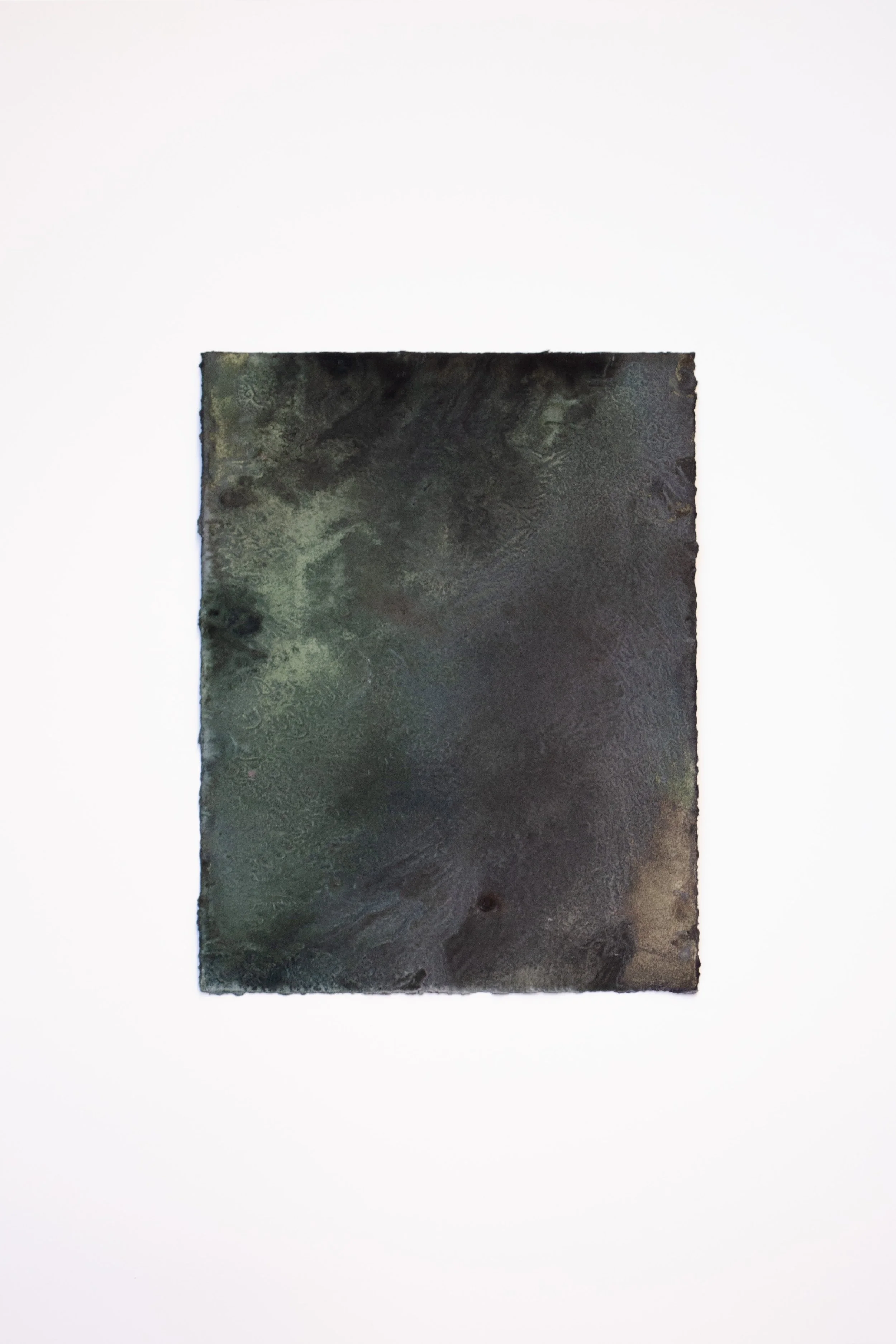 The following works are 29,7 x 42 cm. Stone dust and binder sedimented on paper, colored with reactive dyes.