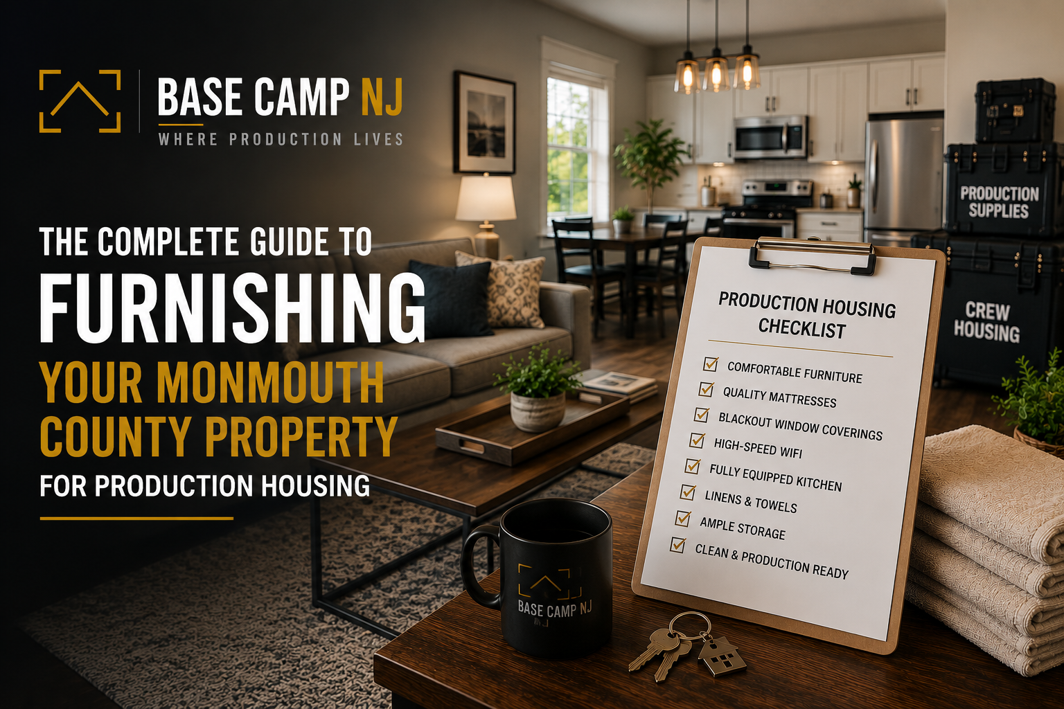 Furnished production housing setup in Monmouth County