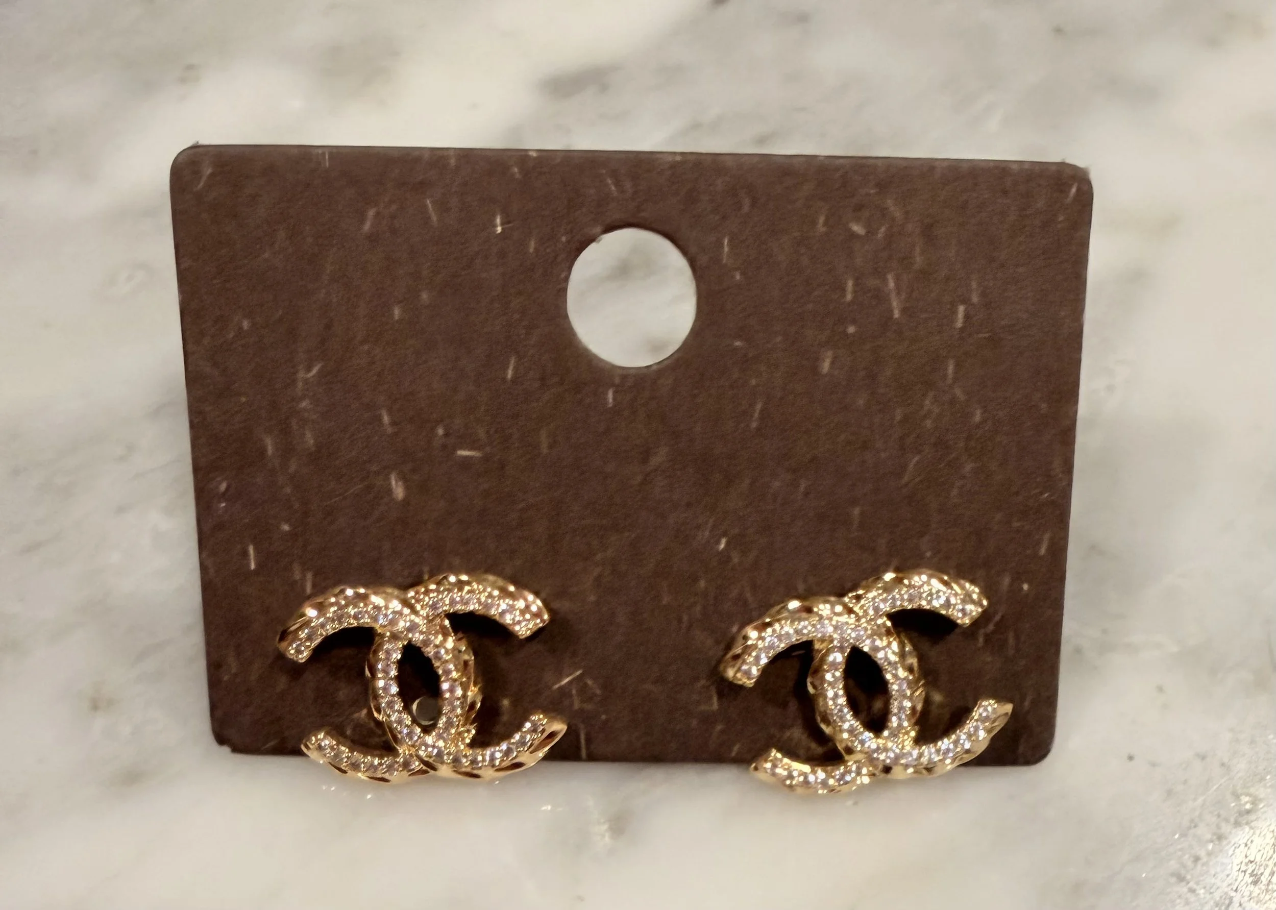 Gold CC Earrings 
