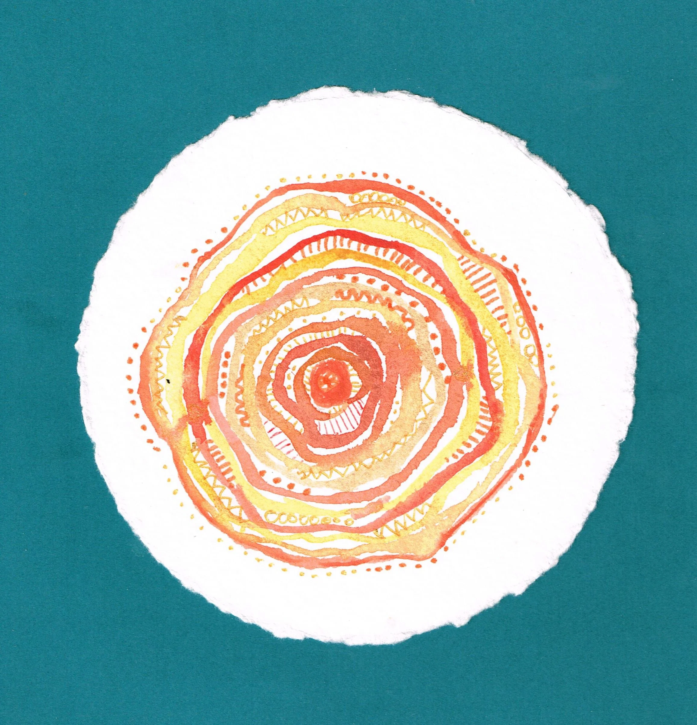 Orange mandala