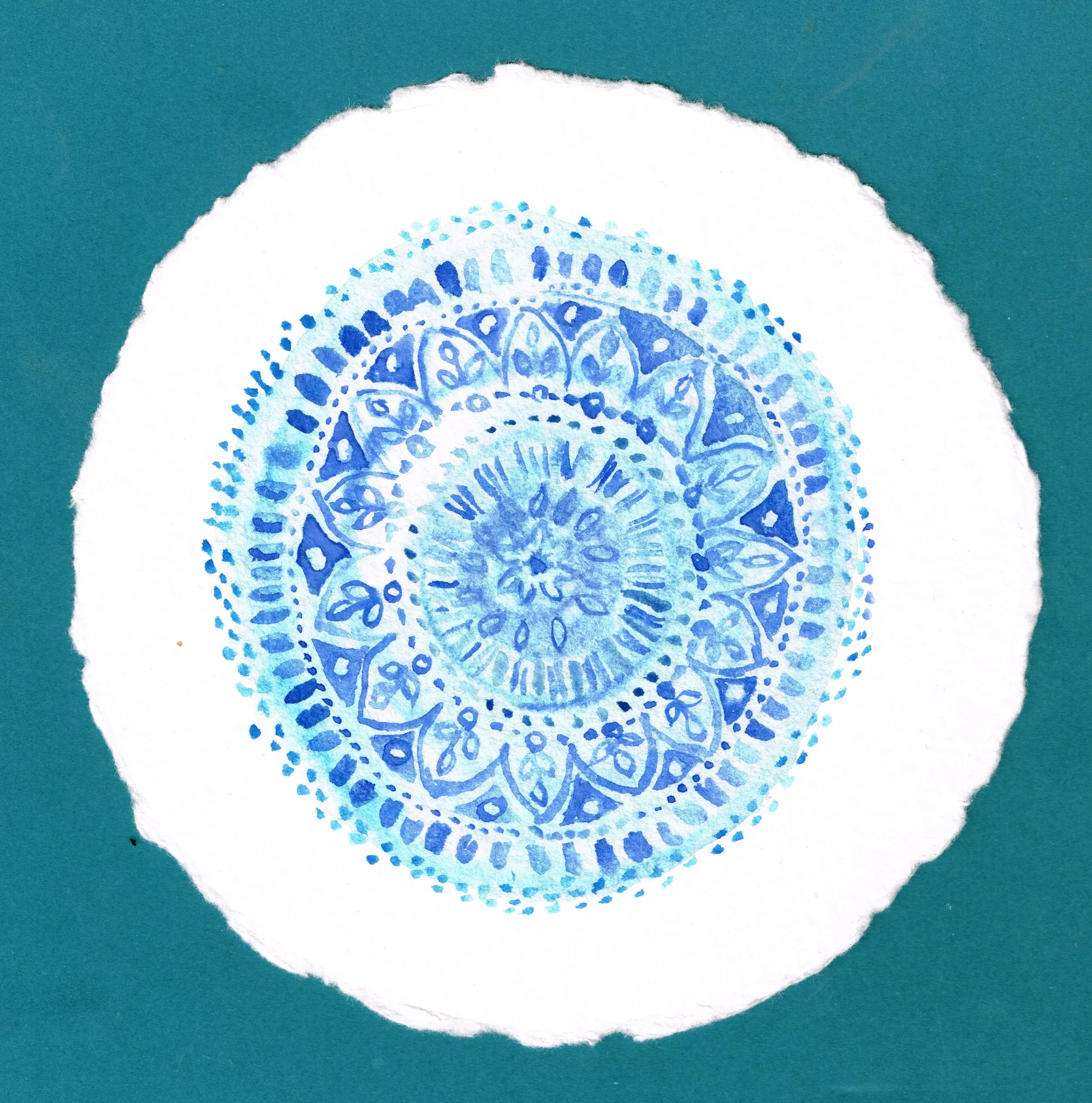 Indigo flower mandala