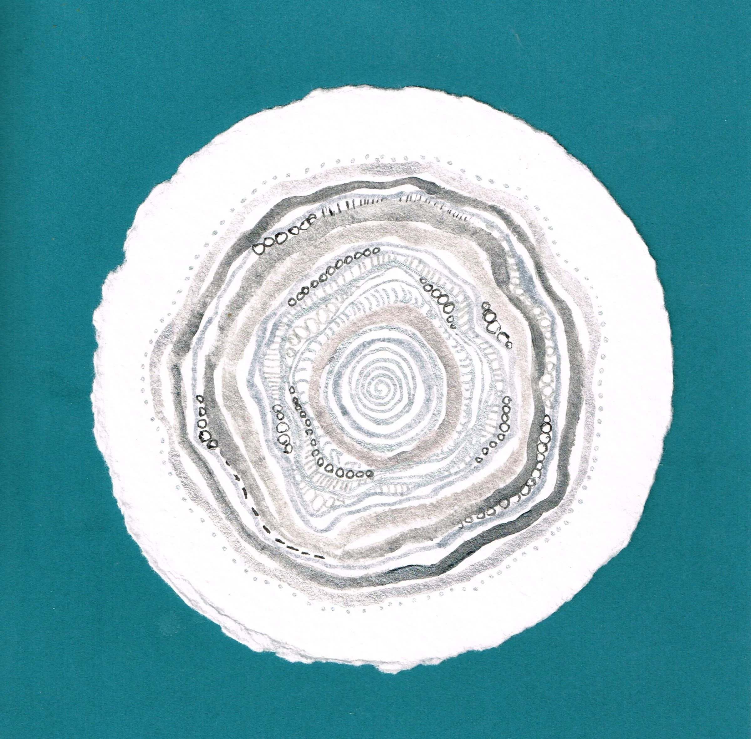 Grey and silver mandala
