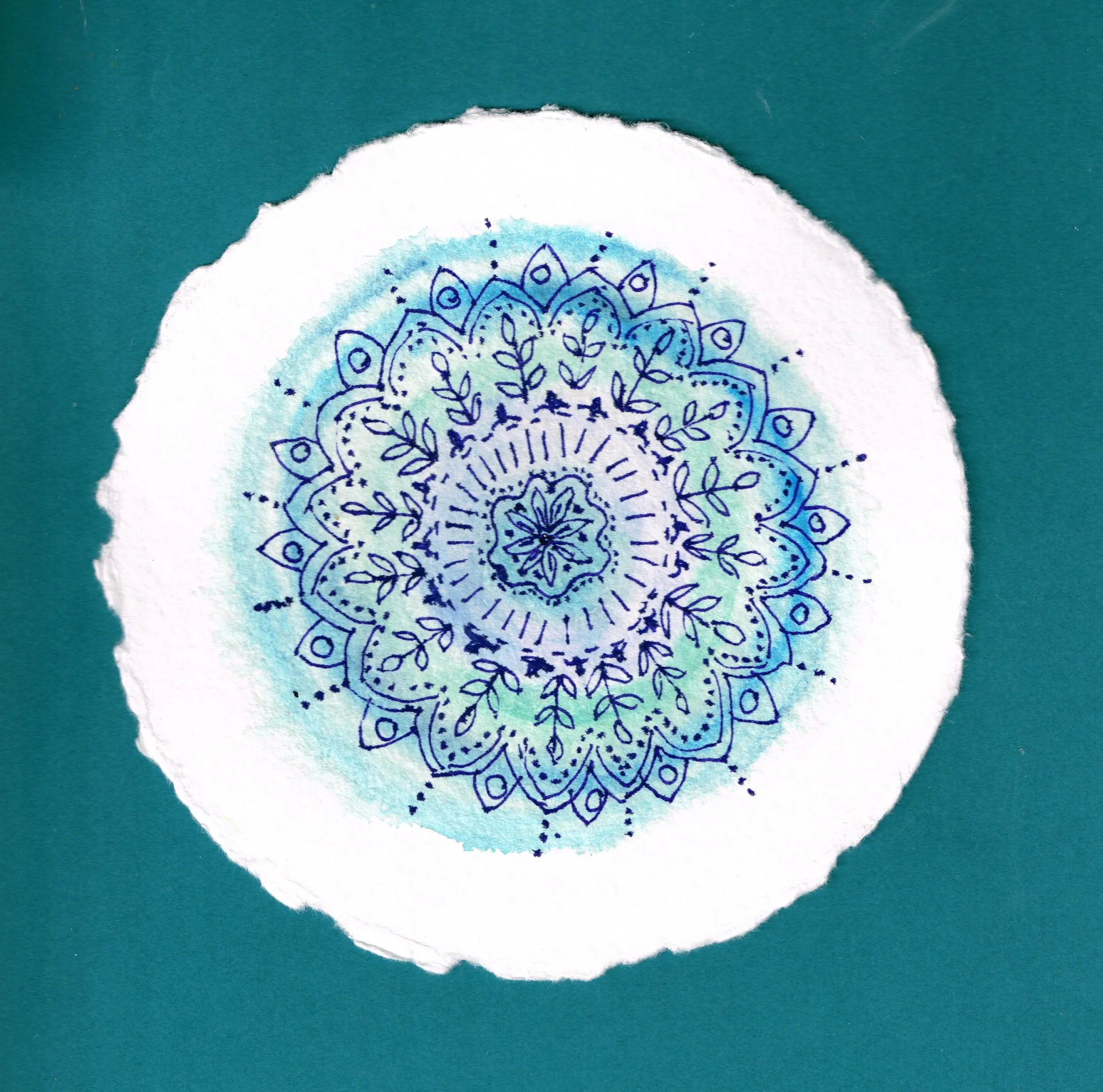 Blue flower mandala