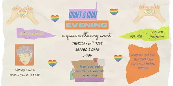 Queer Wellbeing Event | 25th June @ Sappho’s