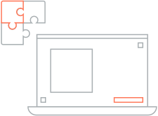 Icon of a computer with modules