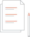 Icon of a paper and a pen