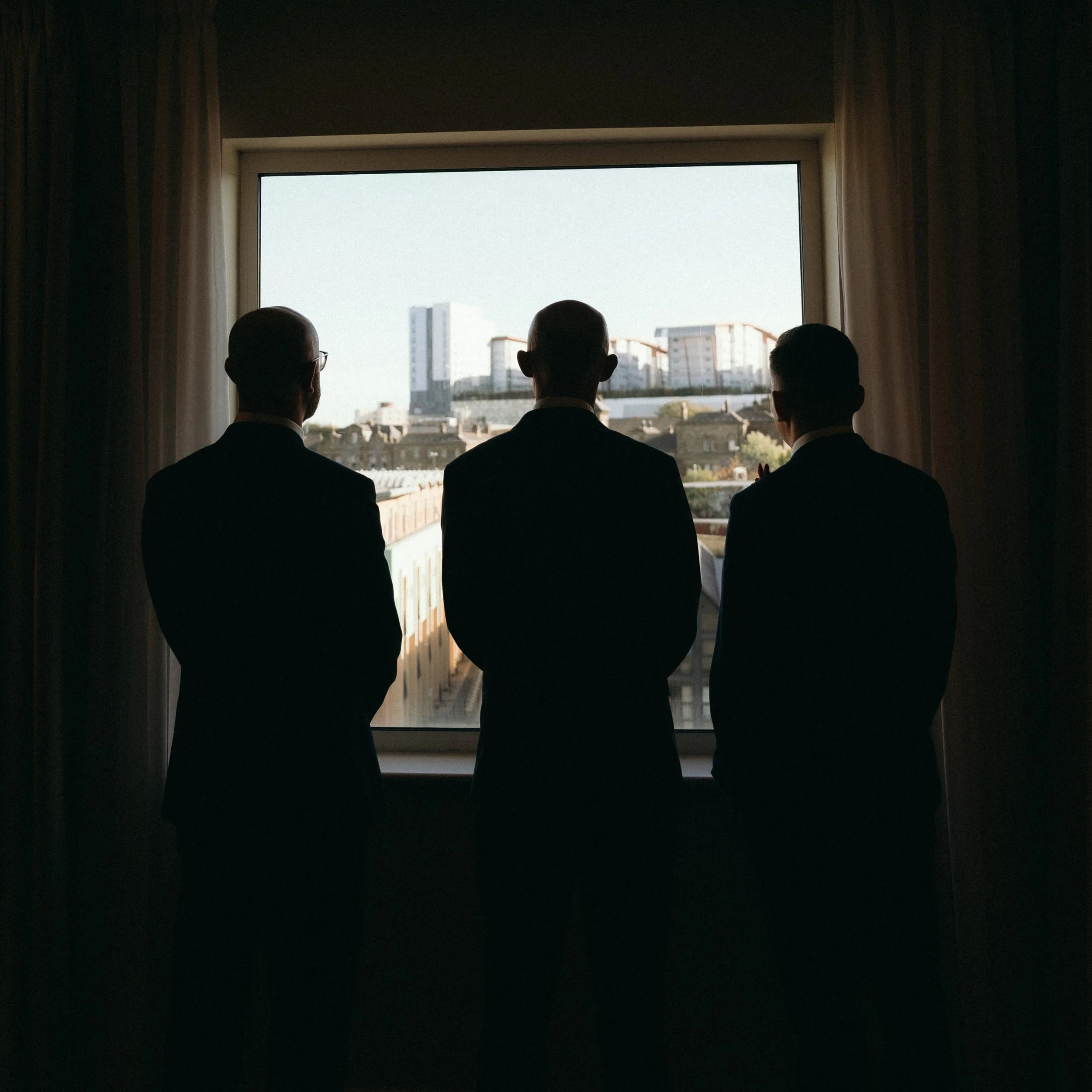 "True friendship between man and man is infinite and immortal." &mdash; Plato

Jake and his best men pondering love and time during their preparations before meeting the beautiful Lucia for their double city weekend celebrations. I had such
