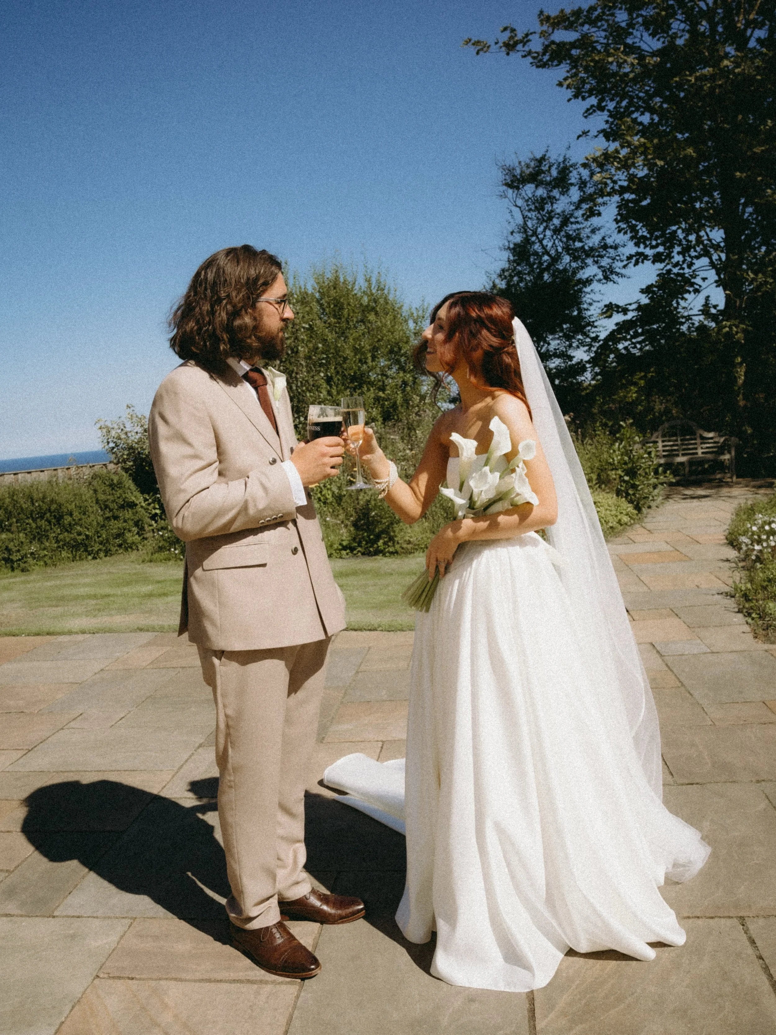 Robin, Dominic and that incredible dress!

They had the most scrumptiously chilled day at the beautiful @marshallmeadowsmanor. The sun kissed the whole day through and the magic of that Scottish energy was flowing. These two are best friends through 