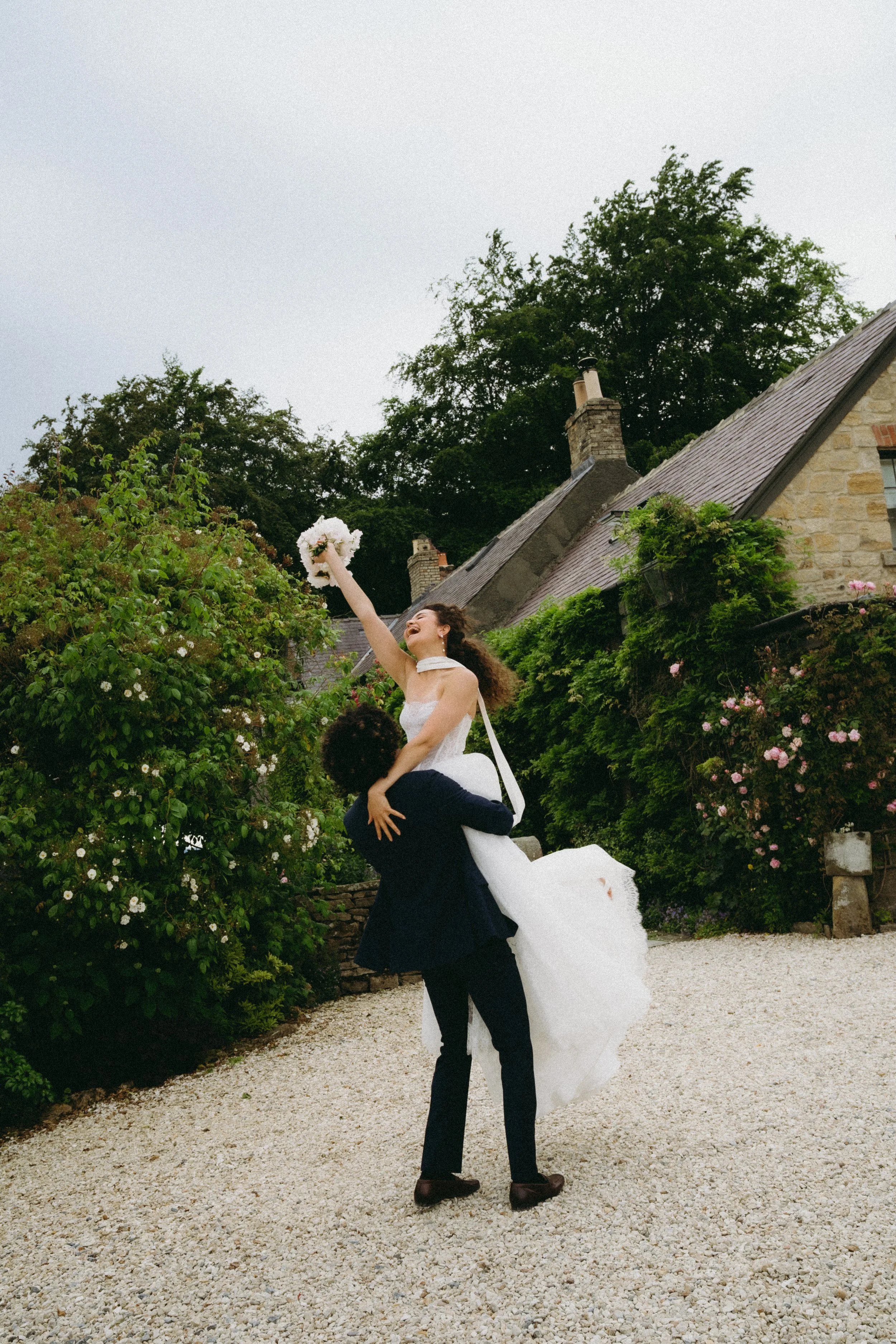 Happy Wedding couple at Halton Grove