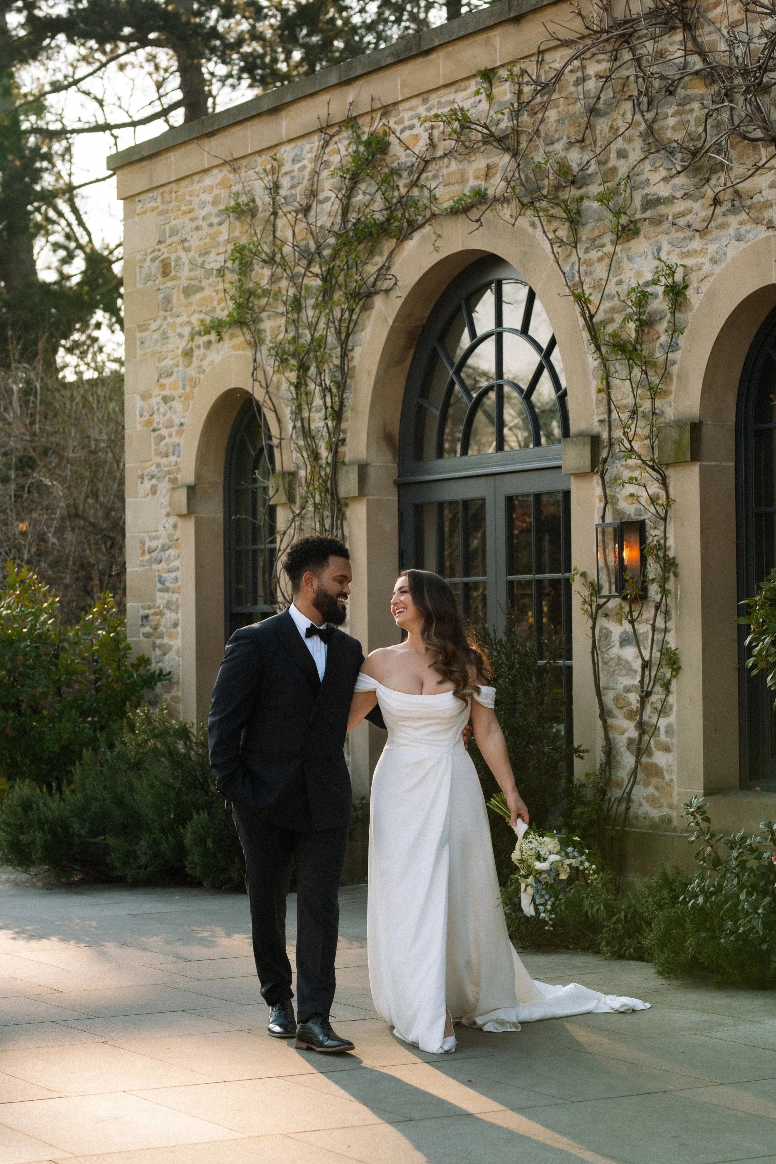 Happy wedding couple at Middleton Lodge