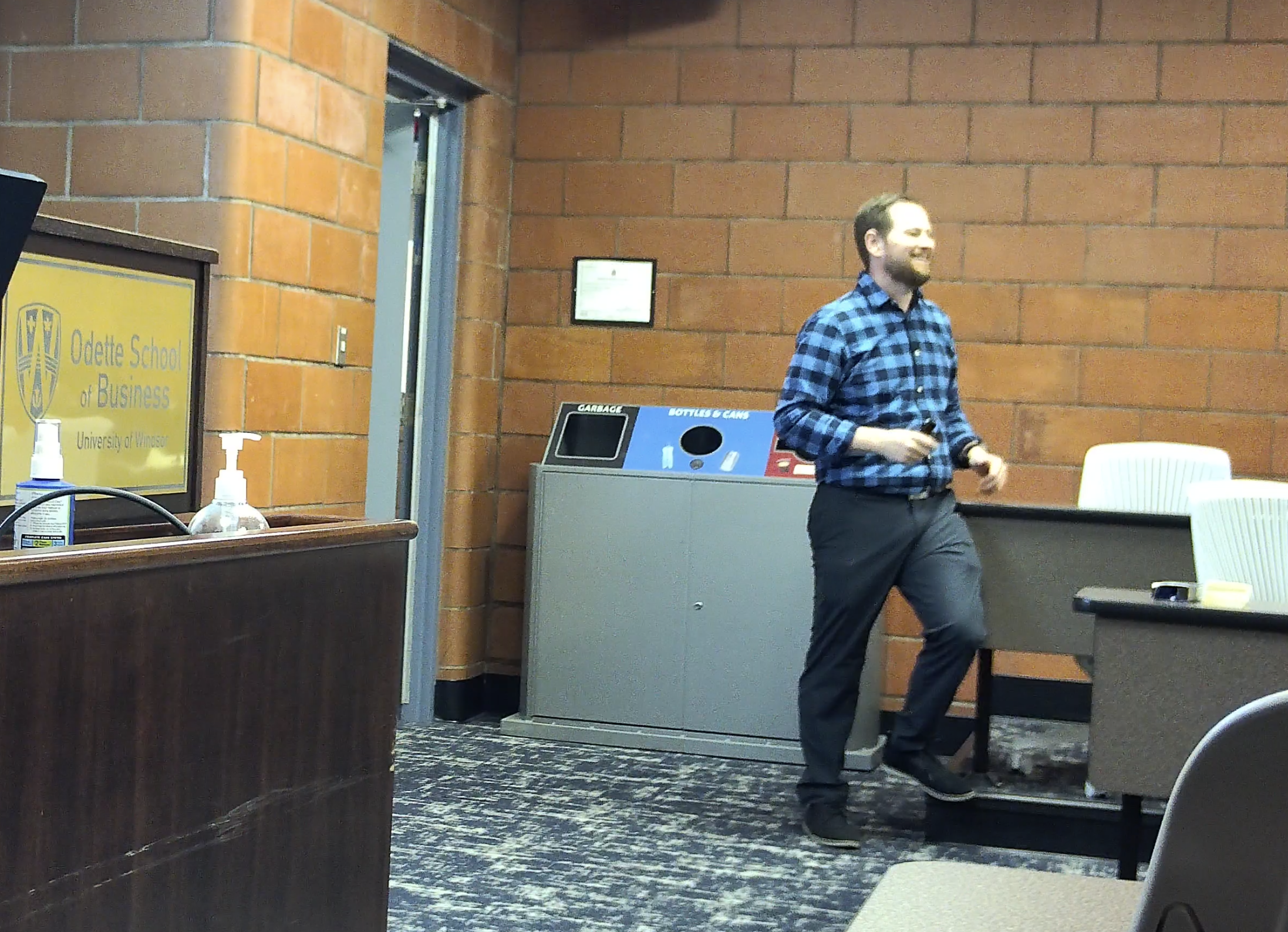 Kyle Brykman presenting at a workshop.