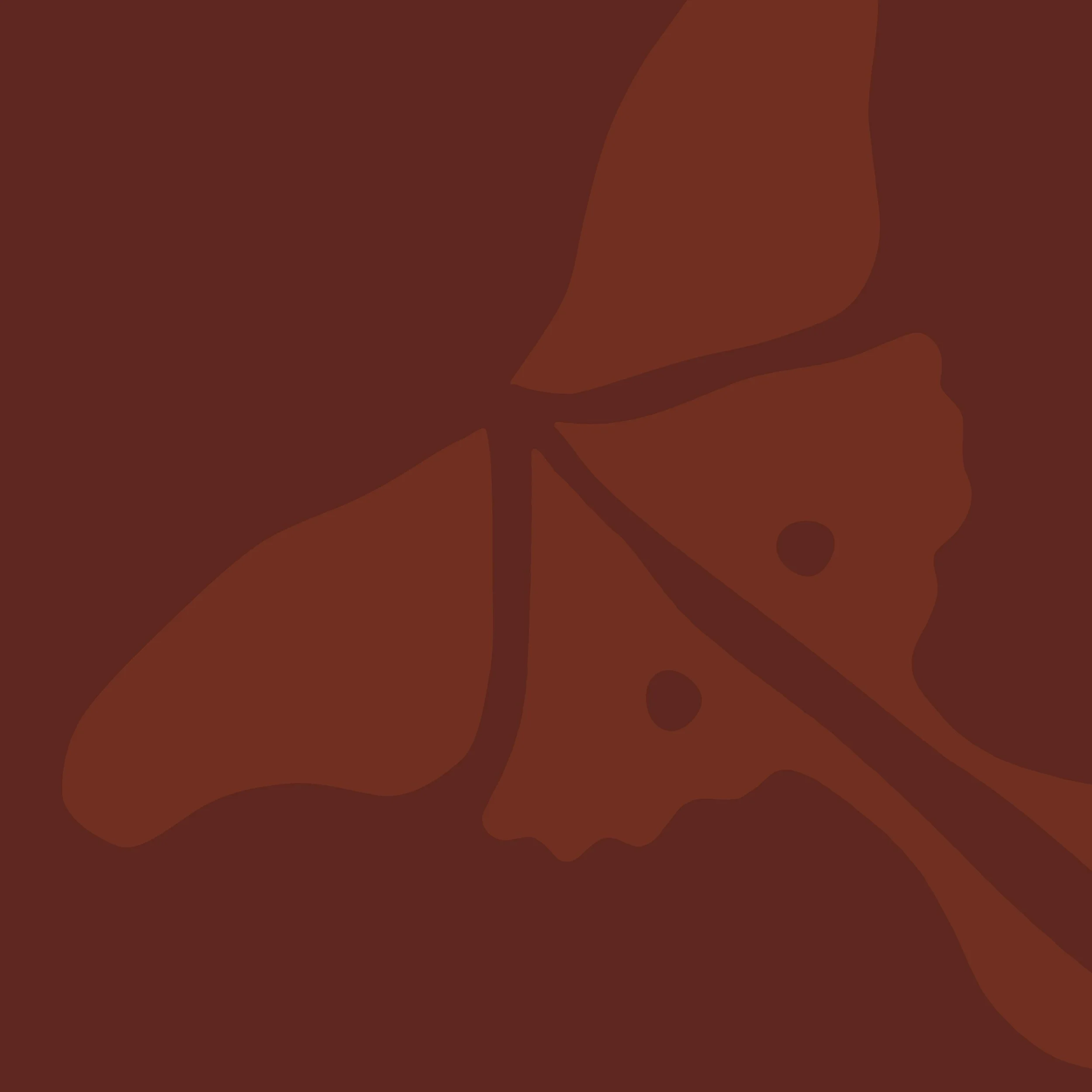 The Actias School logo, an Actias moth, in a reddish brown colorway.