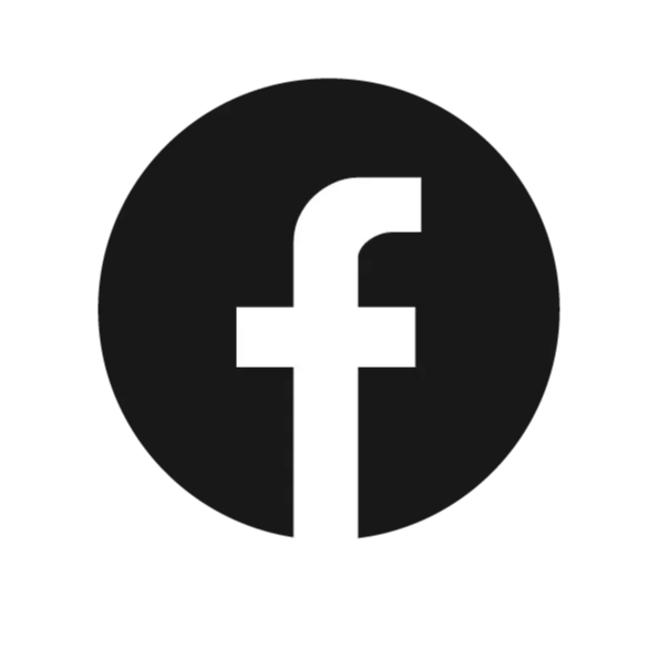Logo de Facebook avec un fond noir.