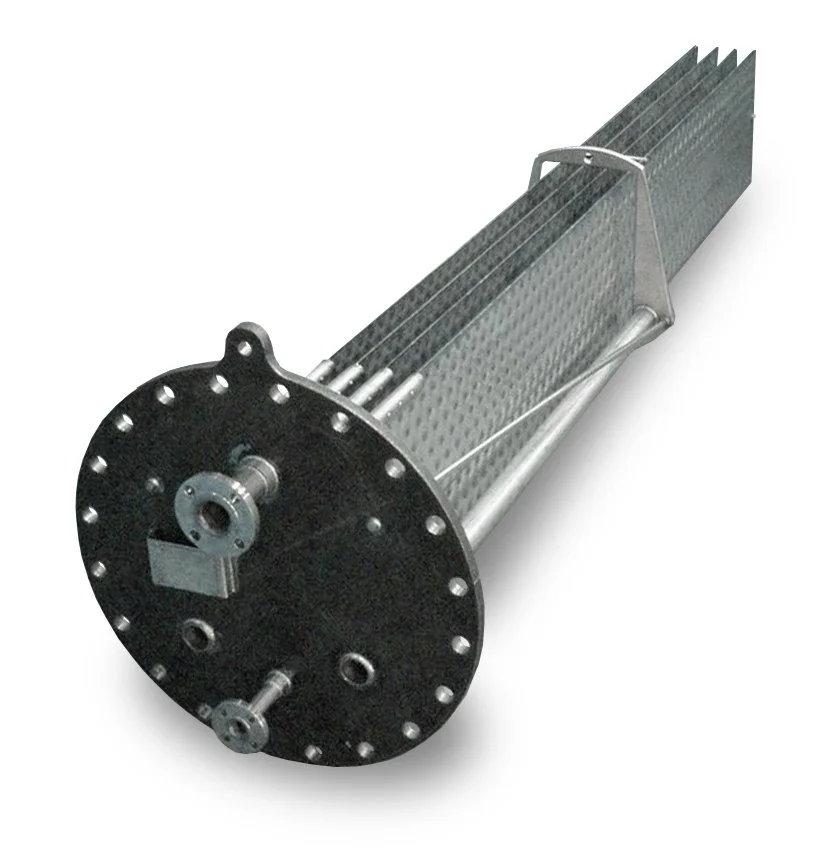 Bayonet/Suction heater made with laser welded plates
