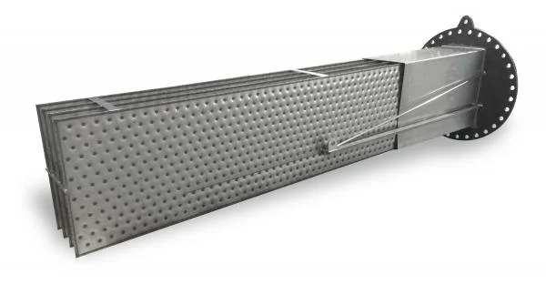 Bayonet/Suction heater made with laser welded plates
