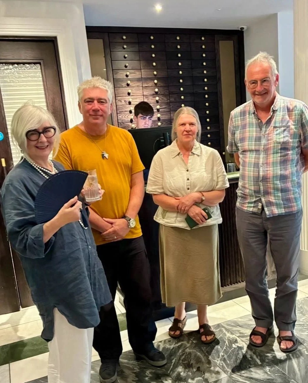 At the inaugural Haiku Festival Day in the Dylan Hotel, organised by Seashores Haiku. Seen here with my fellow panellists Gilles Fabre, Jane Robinson, and Mark Roper. An excellent and thought-provoking day discussing haiku, poetry and nature. 