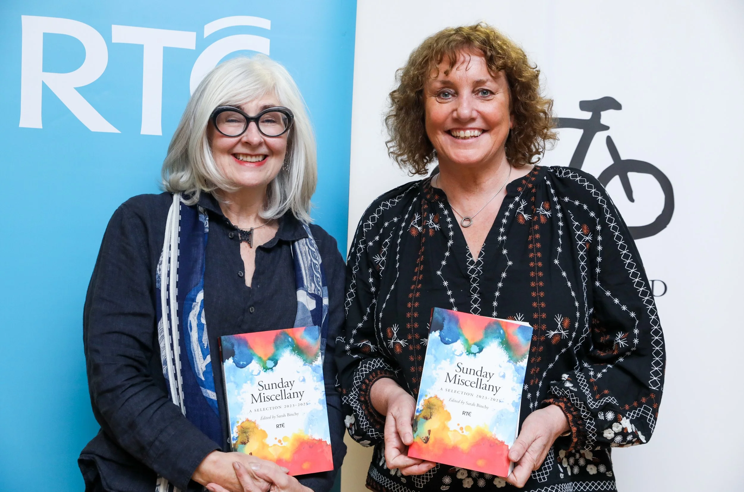 With Enda Wyley at the launch of the Sunday Miscellany anthology, November 2025, at the DLR Lexicon
