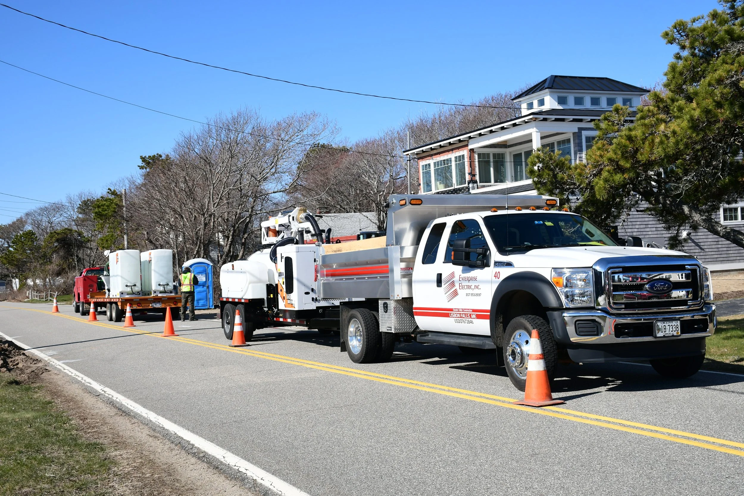 Enterprise Electric HDD on site in Kennebunk, Maine