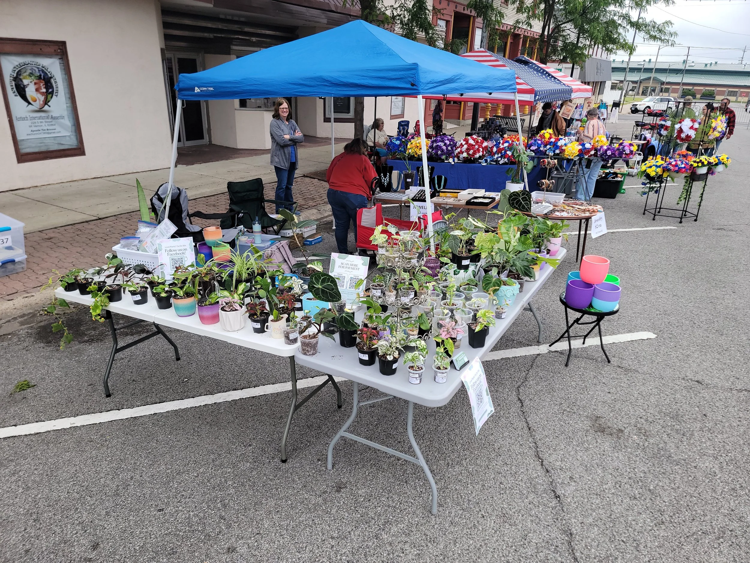 Image of Plants With Peradotti Booth at theMt. Vernon, IL Farmer's Market Days