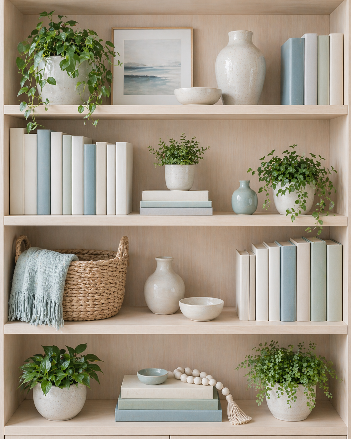 Airy therapy office in Vermont with soft blue tones, natural light, and calming decor
