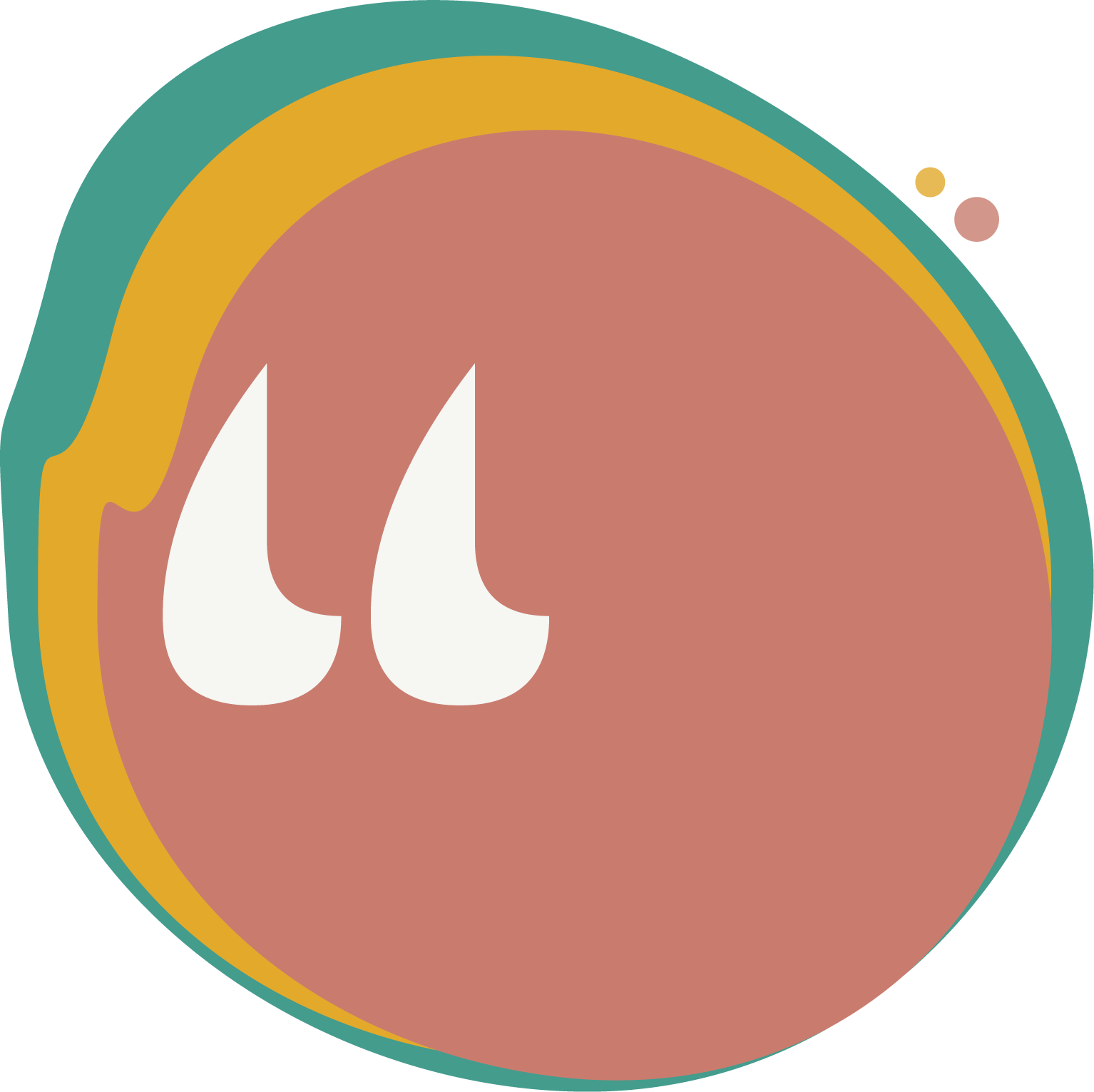 Ein stilisiertes, farbenfrohes Diagramm mit einem großen braunen Kreis, weißen Schatten, gelben, grünen, rosa und orangefarbenen Elementen.