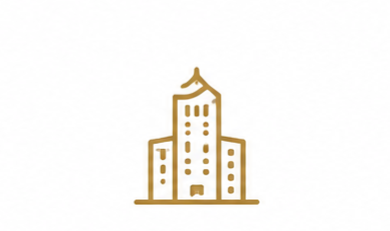 Apartment building icon representing multifamily real estate acquisitions and apartment community investments.