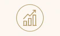 Growth chart icon representing long-term value creation, investment performance, and multifamily portfolio growth.