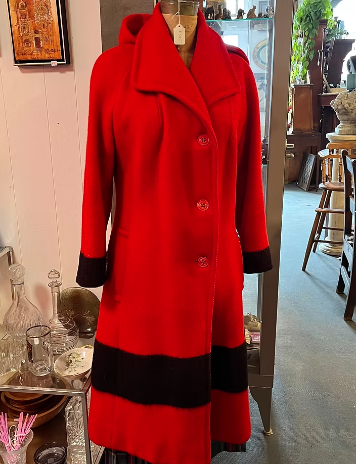 1960's Hudson Bay Women's Wool Coat: Size 10. Excellent condition- with hood
($450)