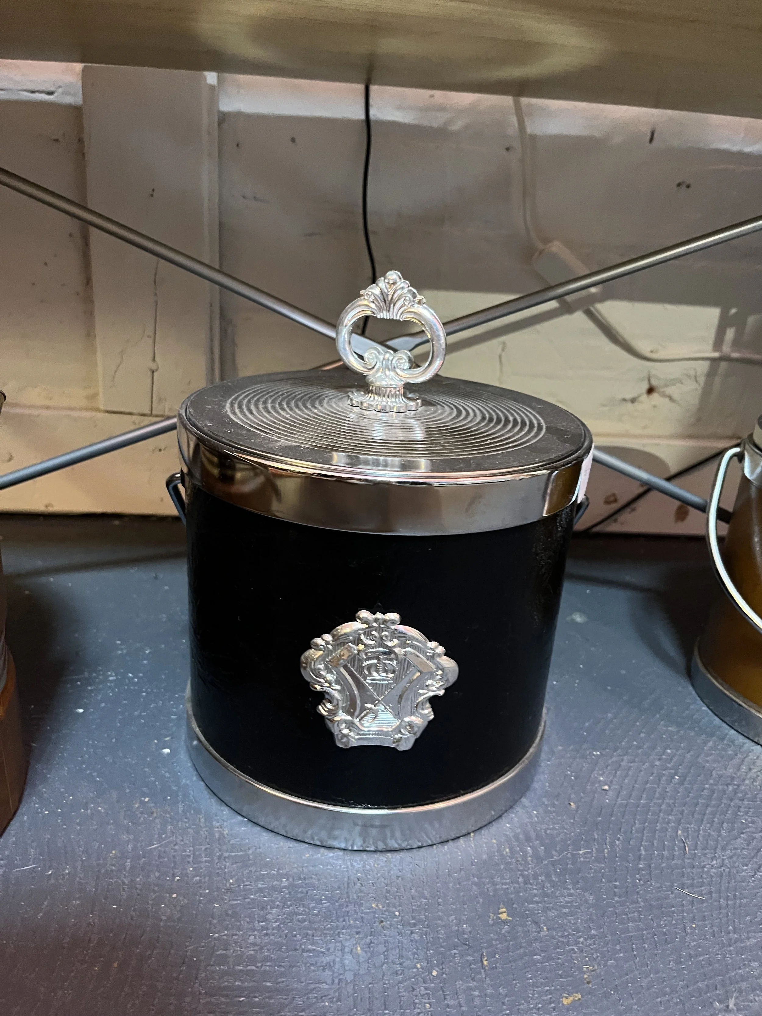 Black and silver ice bucket ($20)