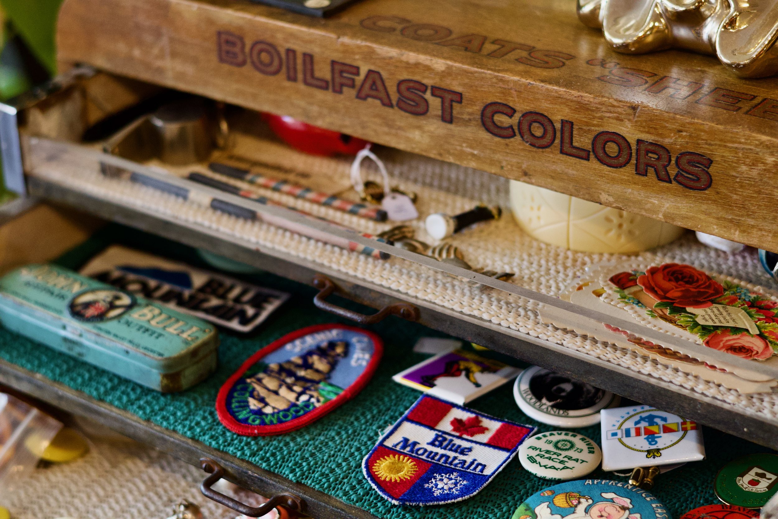 A collection of vintage and antique trinkets