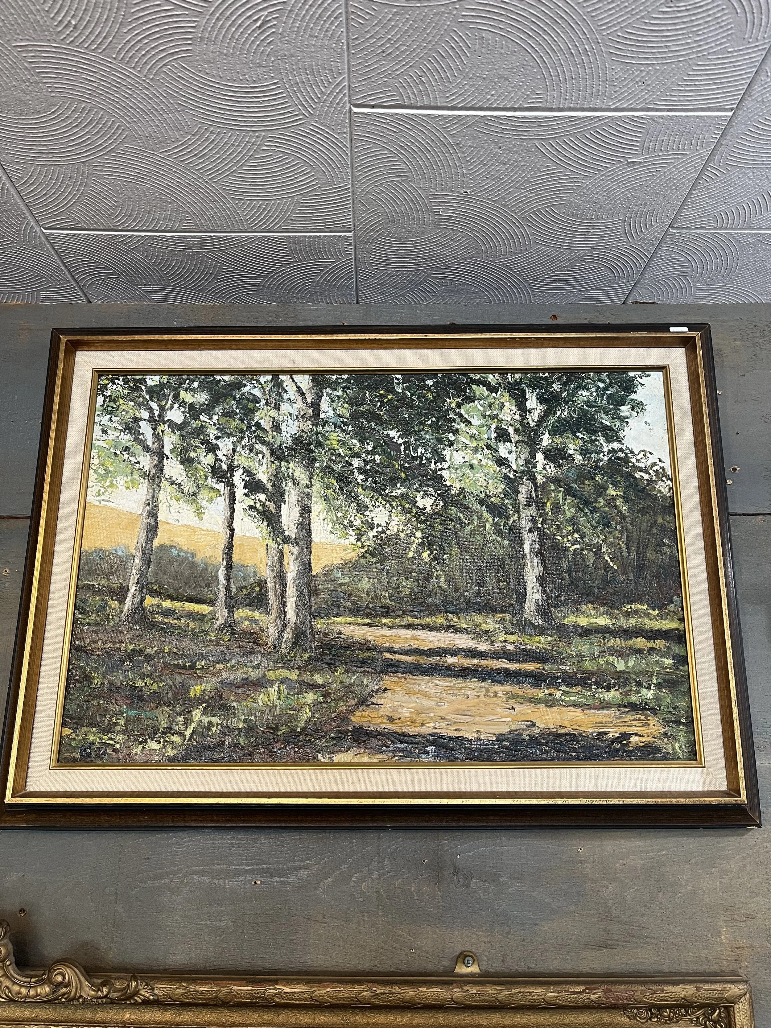 Trees- Oil on board- 1973 Measures 28 x 21"   ($125)