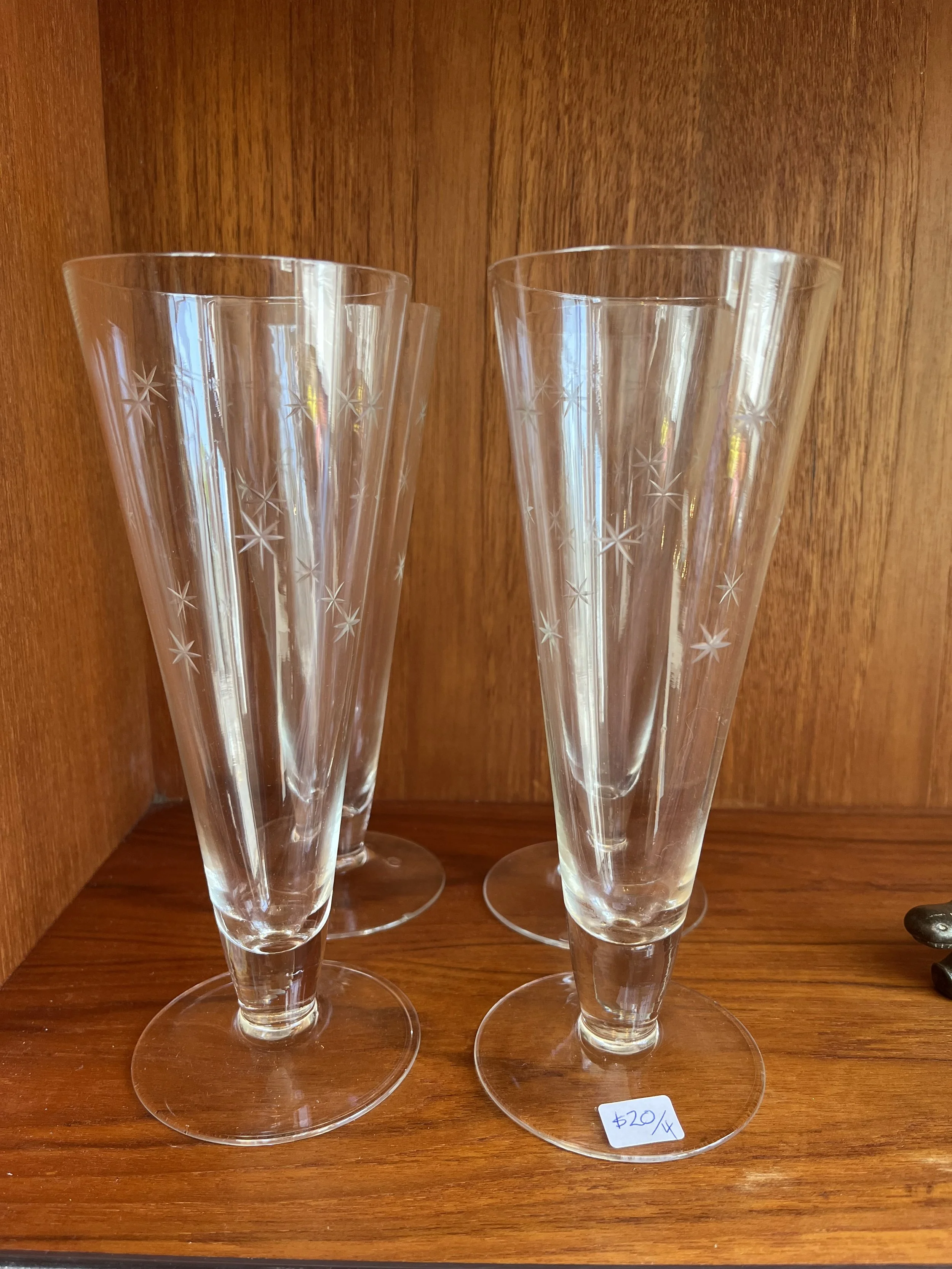 Set of 4 tall boys with small stars ($20)
