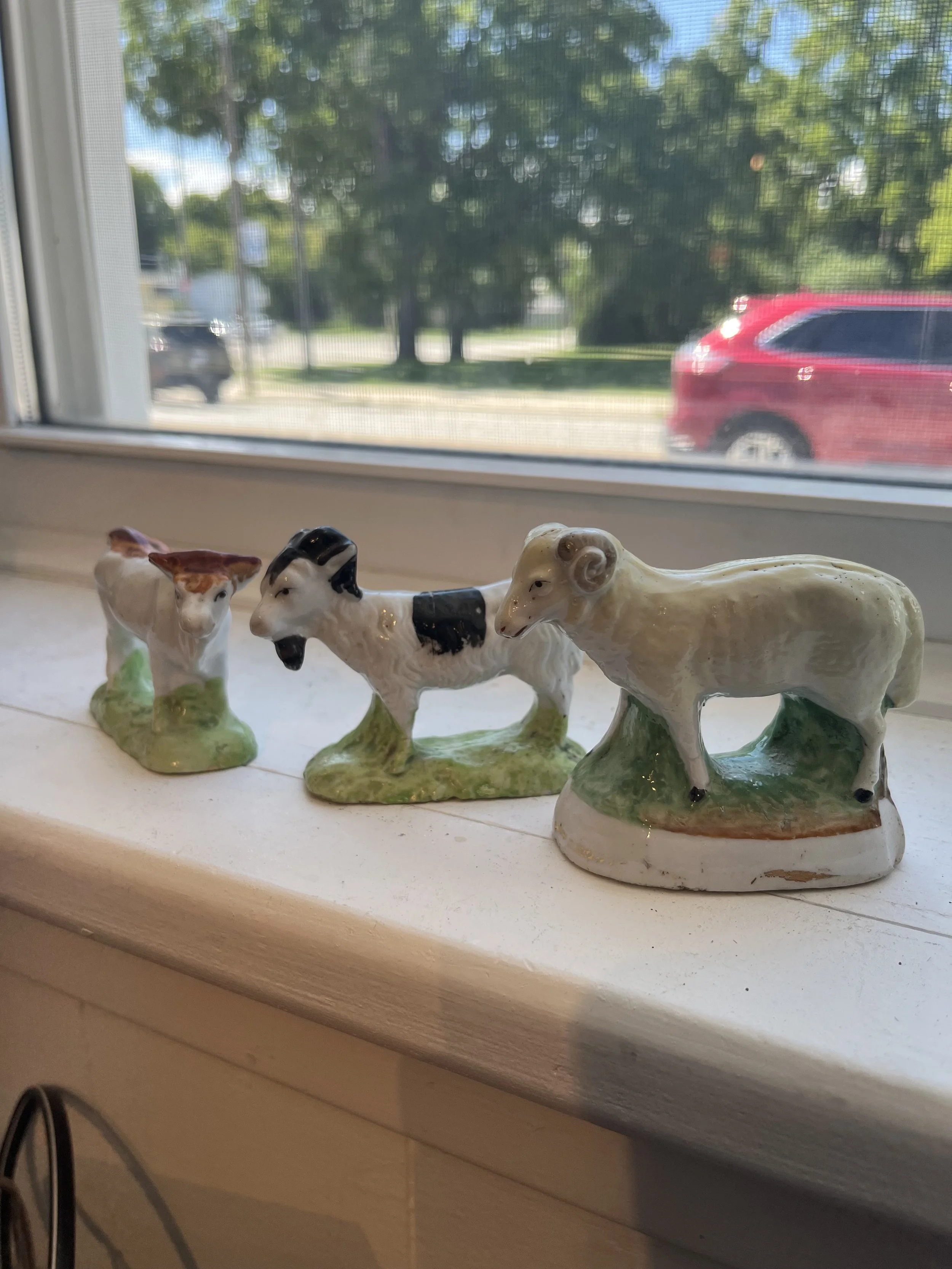 Staffordshire minis. Good condition- ($50 each)
