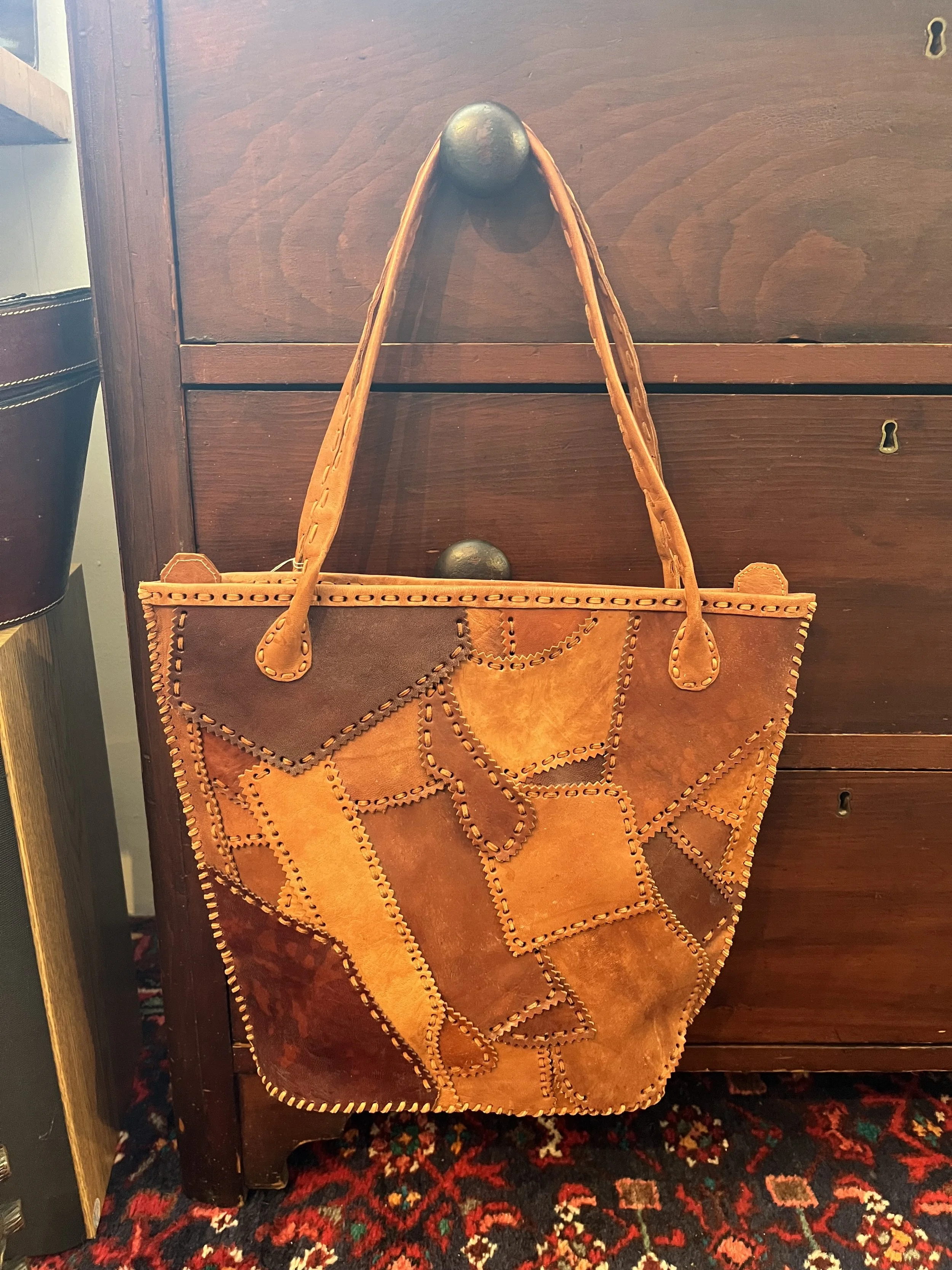 1970s patchwork leather purse ($65)