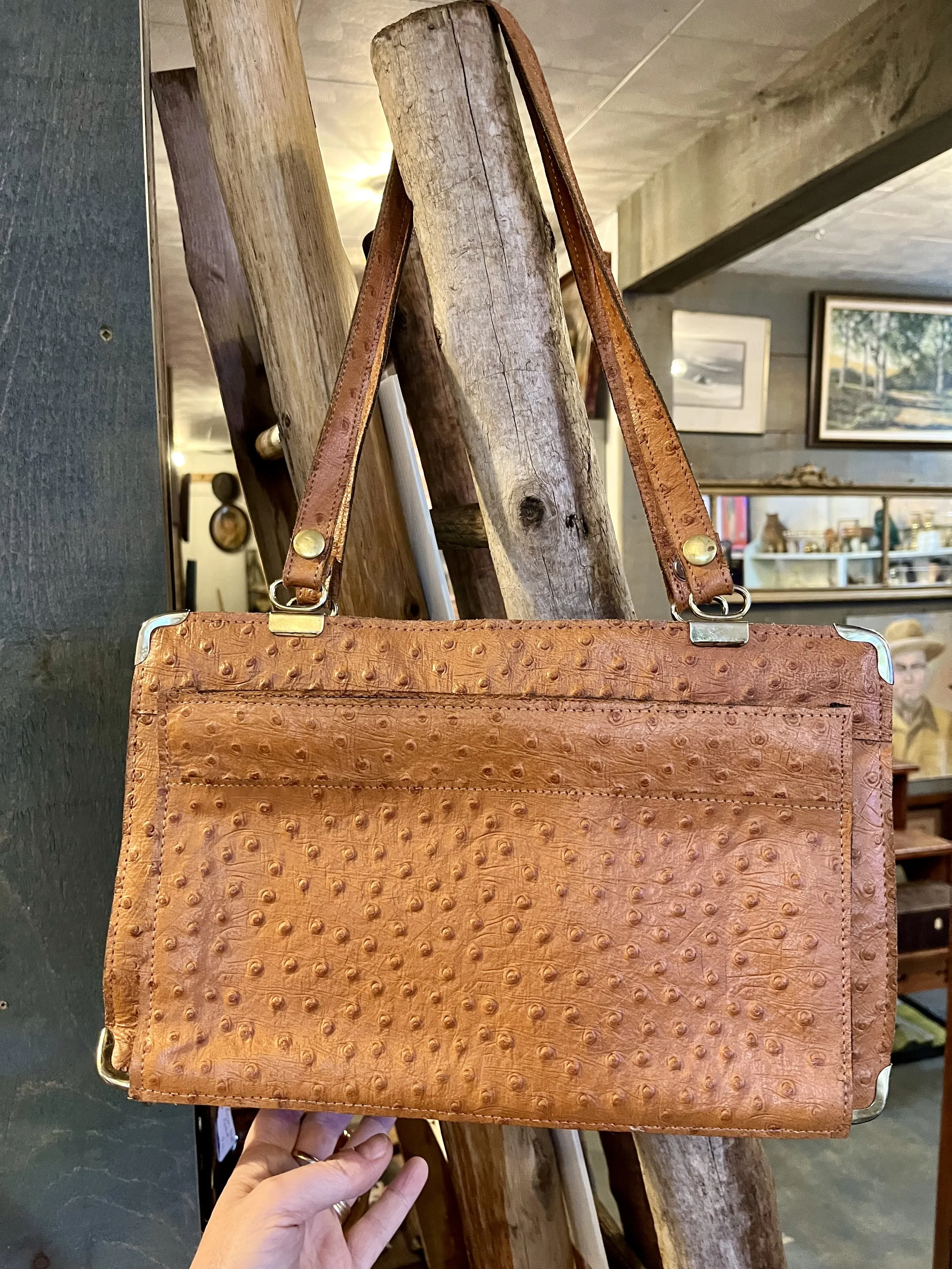Ostrich leather purse- ($85)