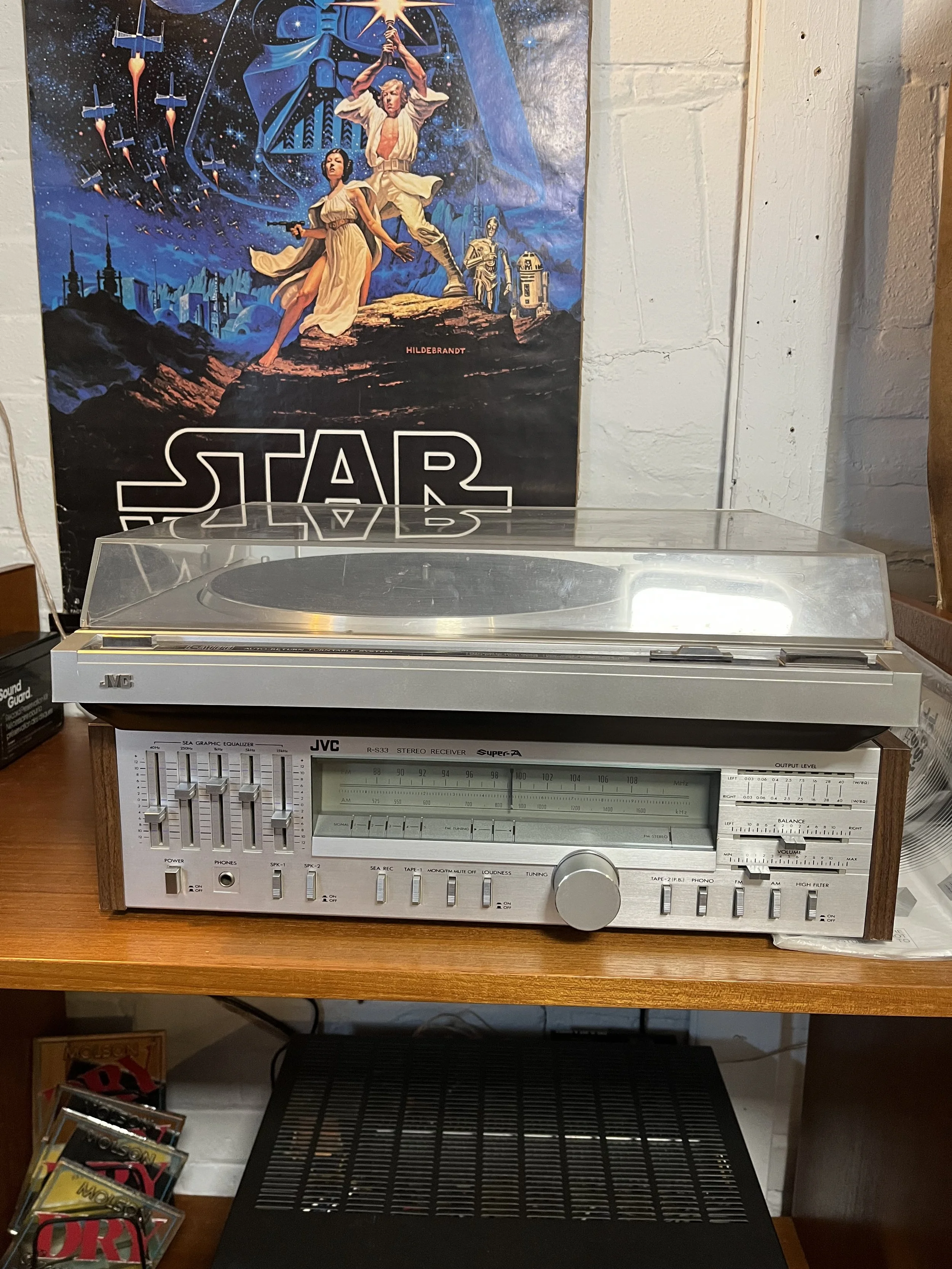 JVC turntable - professionally serviced , new cartridge, (SOLD)