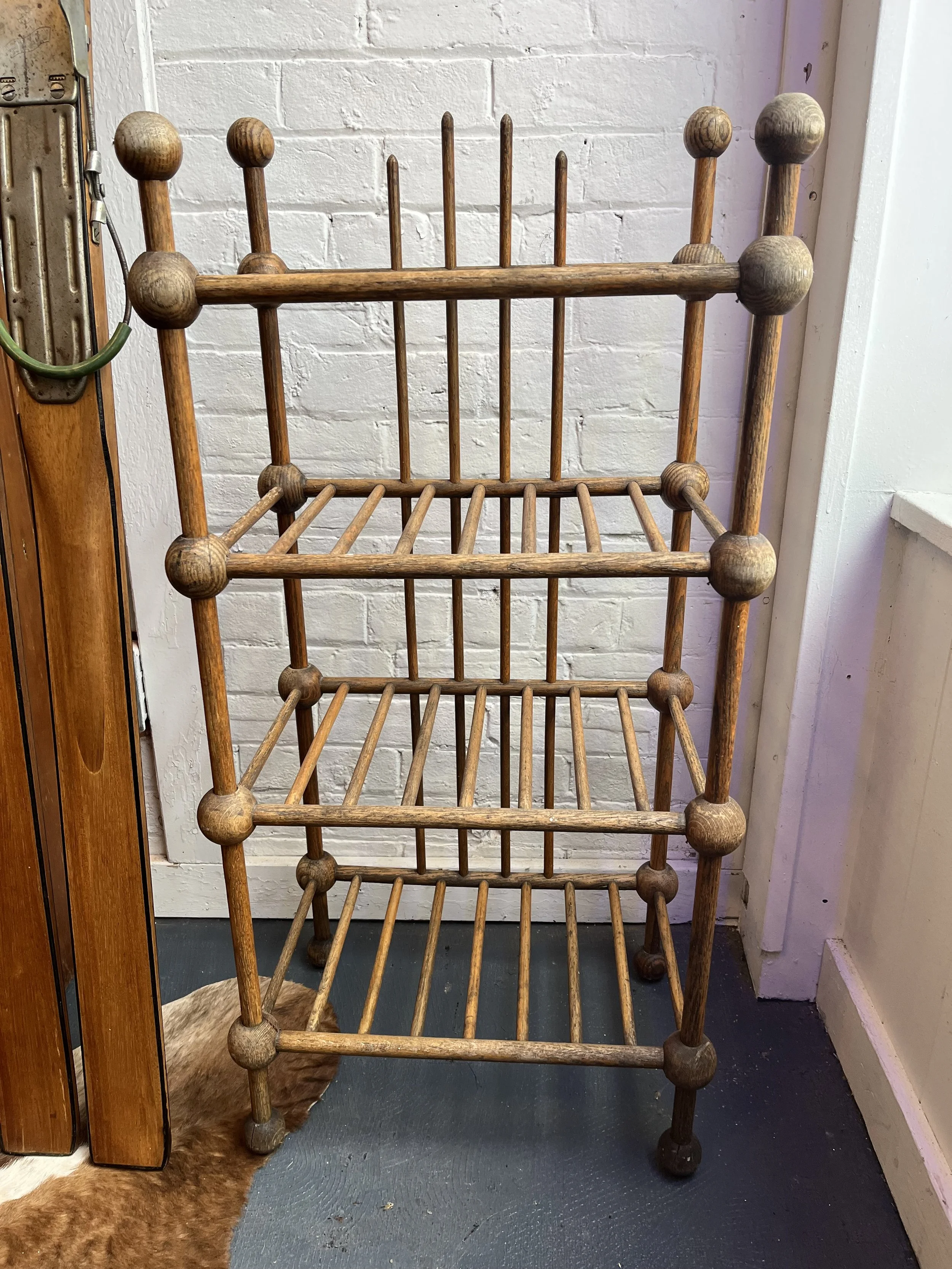 Stick and Ball etagere. Victorian. Measures 37" x 17" x 12" ($325)