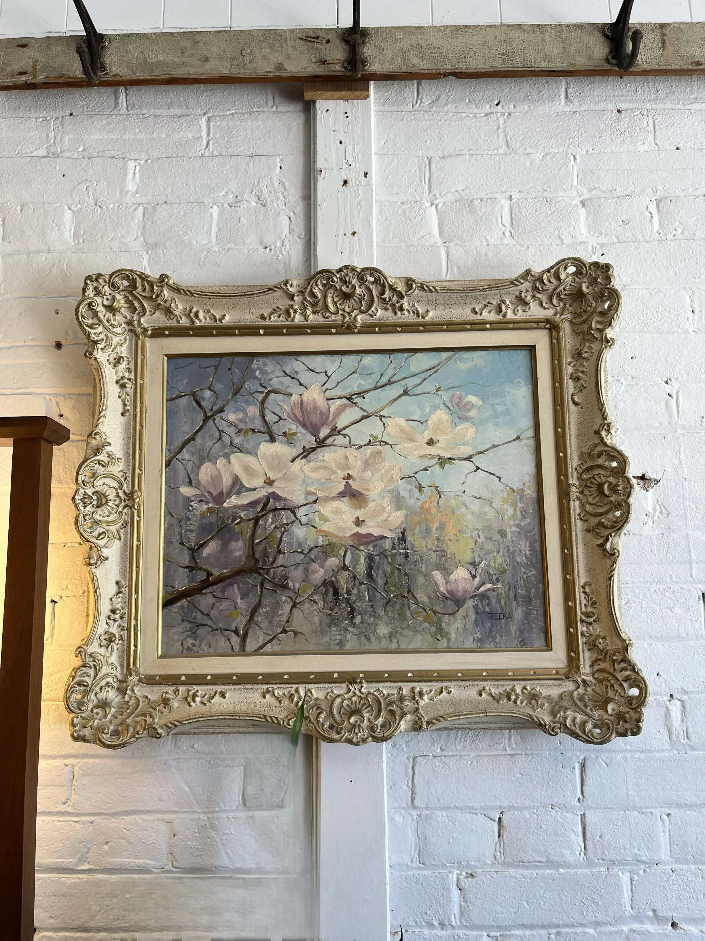 Teeka Blossom Tree, Oil on Board 16 x 20" Teeka Blossoms oil on board 16 x 20"($225)