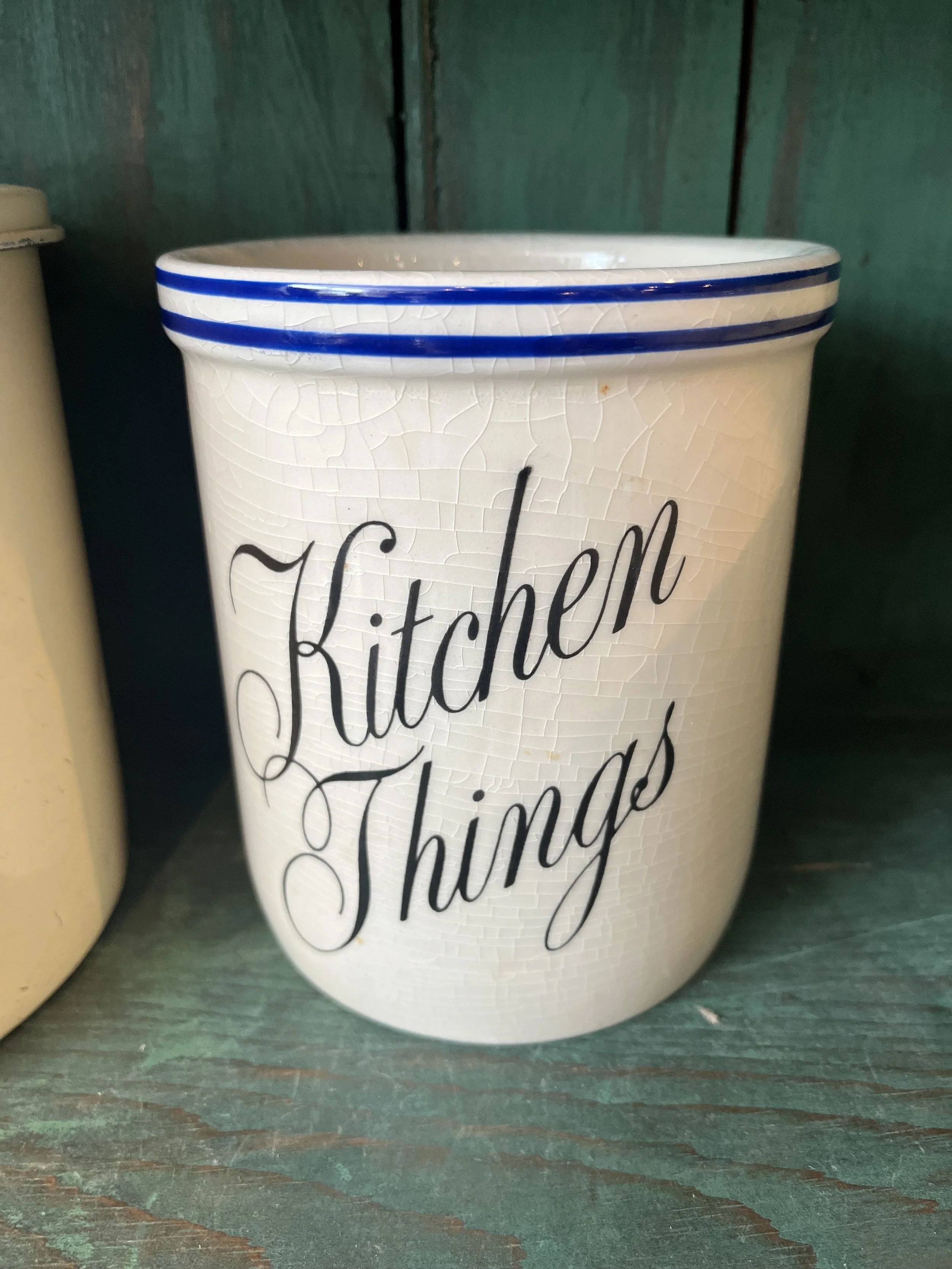 Kitchen Things pottery jar- TG Green England Measures 6" tall ($39)