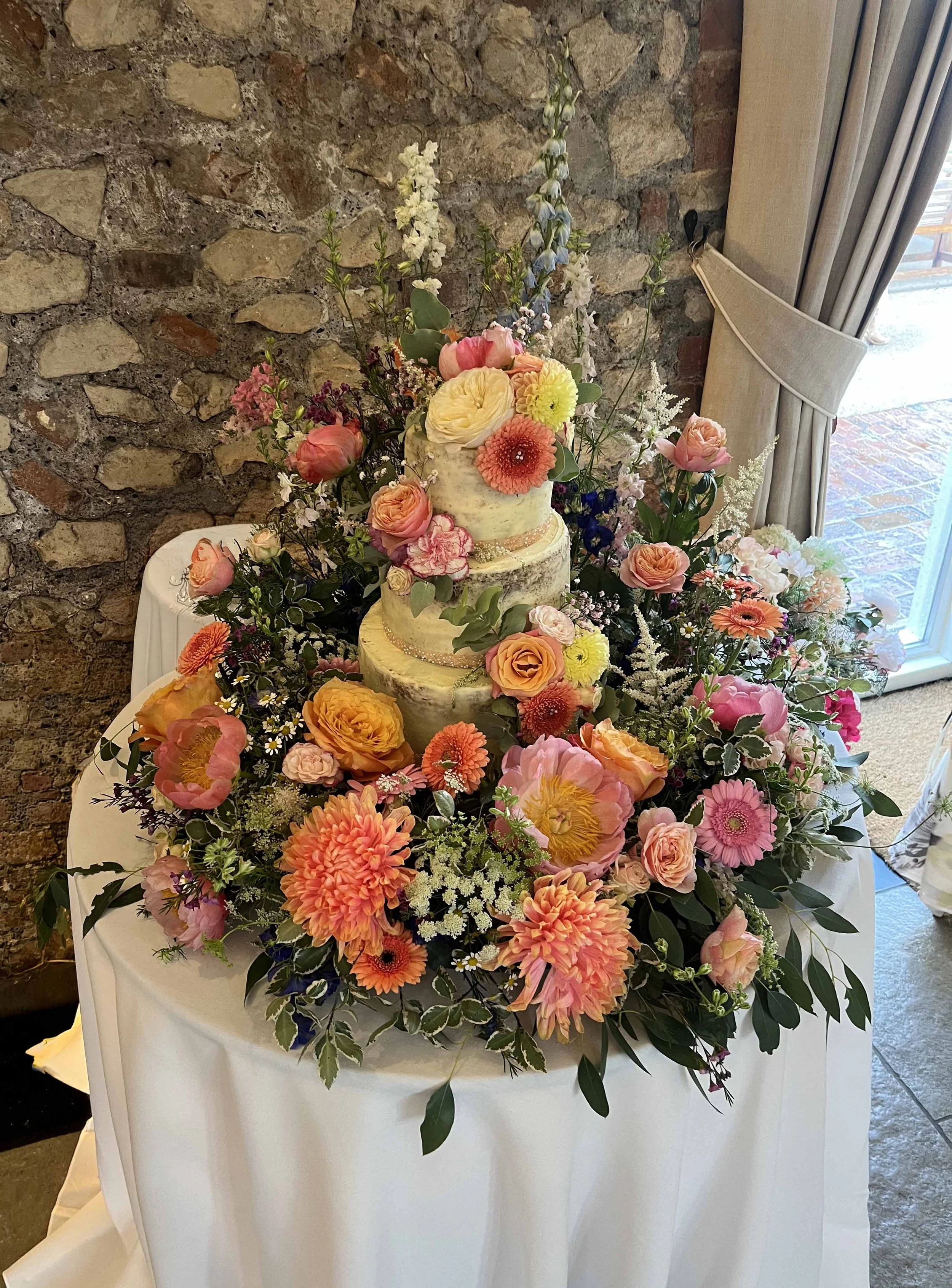 Wedding Cake Floral Display