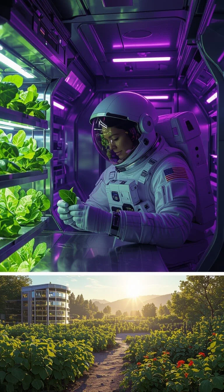 The Cosmic Garden: Lessons in Food Production from the ISS and Biosphere 2