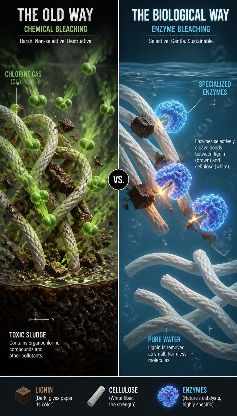 The End of Chlorine: Enzymatic Paper Bleaching