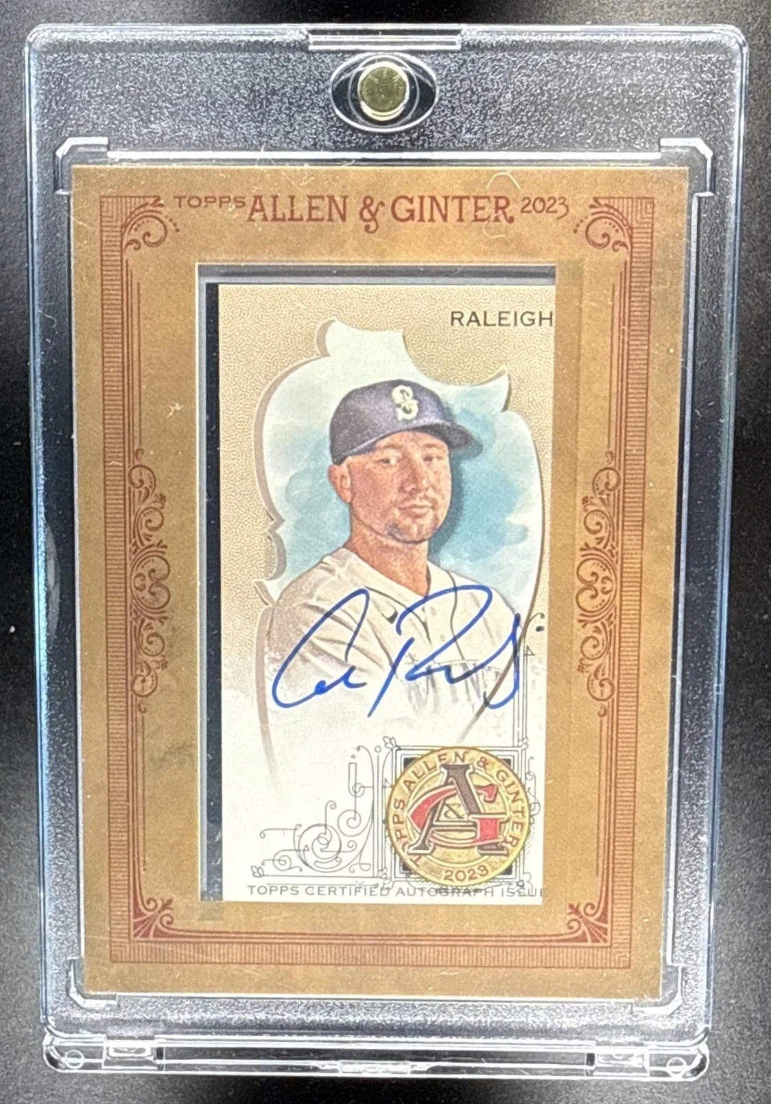 485_2023_TOPPS_ALLEN_GINTER_CAL_RALEIGH_MA_CRA_MINI_FRAMED_AUTO_MARINERS.jpg