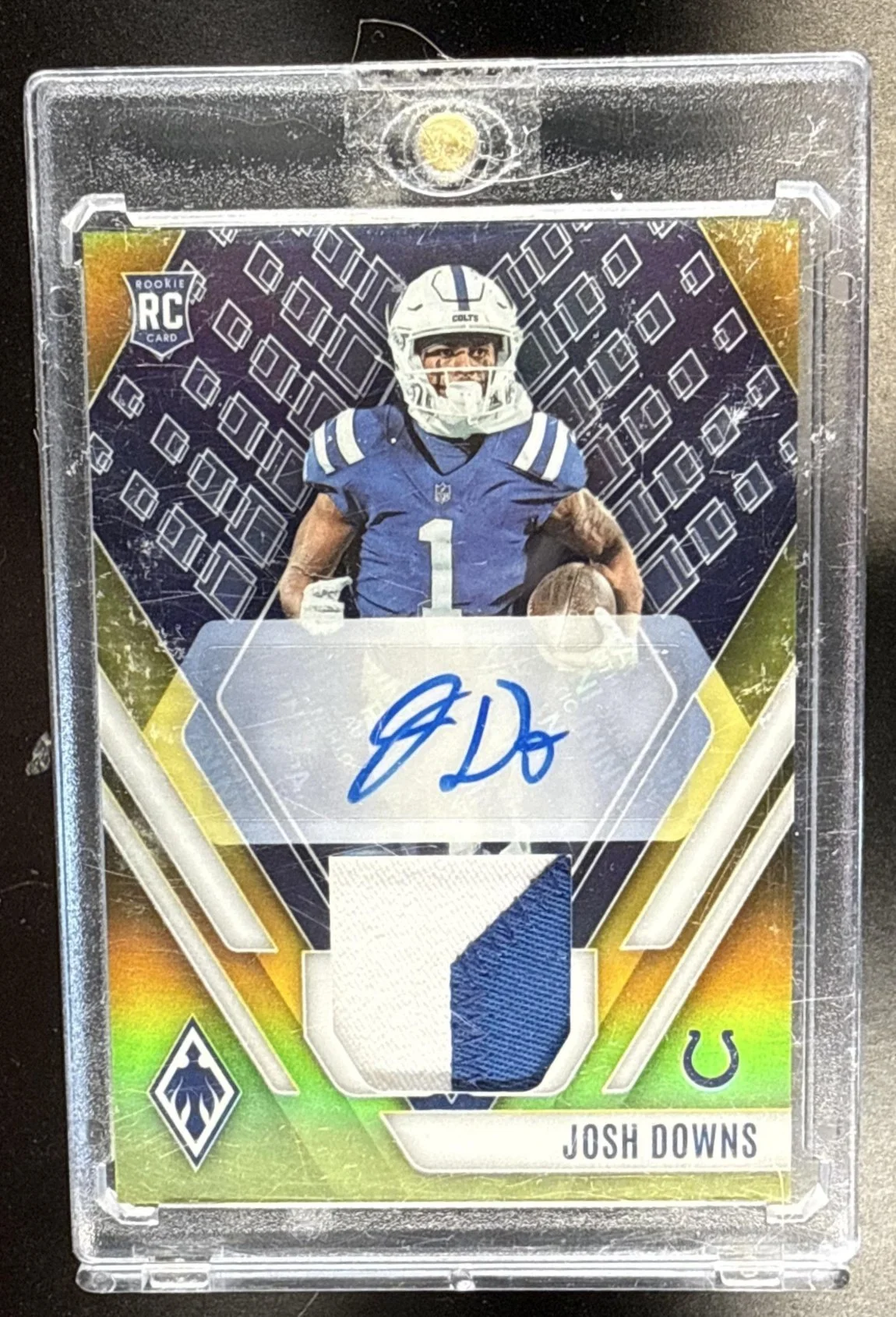 043_2023_PANINI_PHOENIX_JOSH_DOWNS_RAJ_JD_RPS_ROOKIE_AUTO_JERSEY_PRIME_75_PATCH_RC.jpg