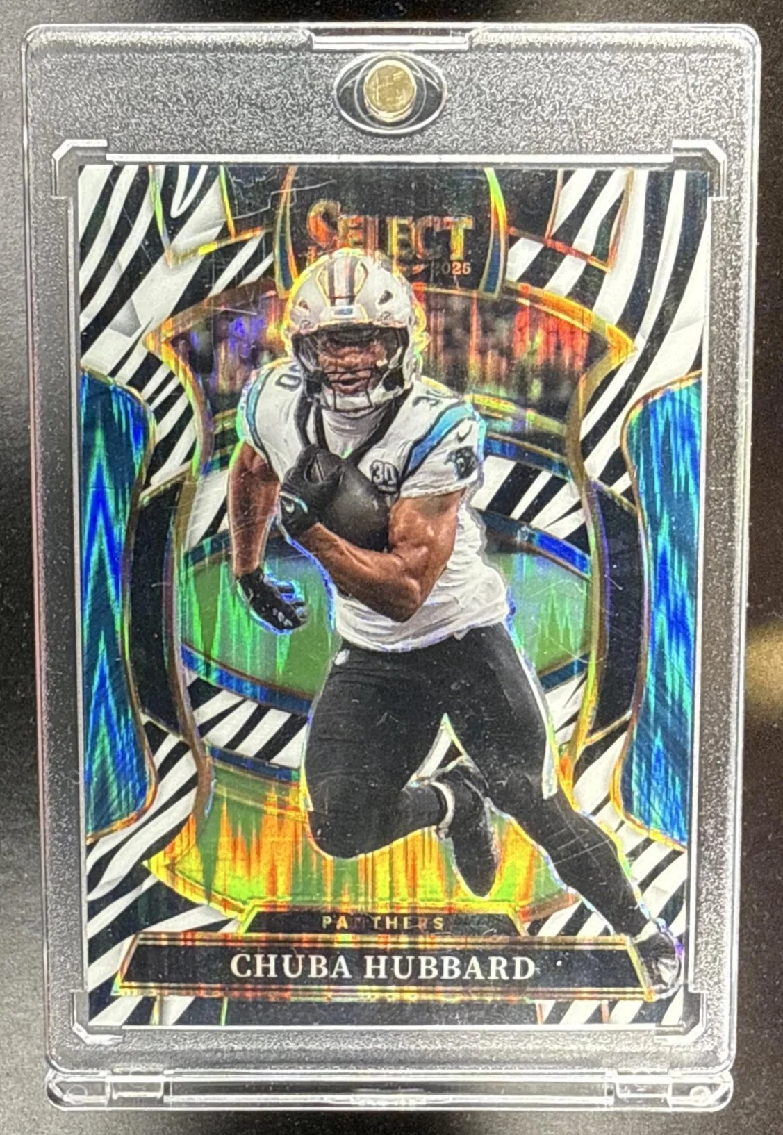 106_2025_PANINI_SELECT_CHUBA_HUBBARD_43_CONCOURSE_ZEBRA_PRIZM_PANTHERS.jpg
