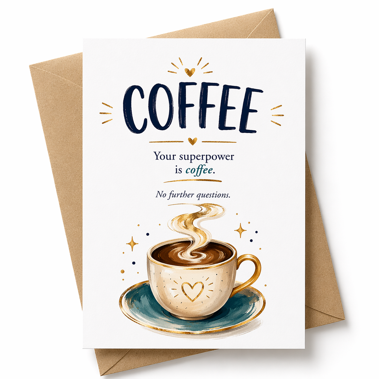 COFFEE - Superpower Greeting Card