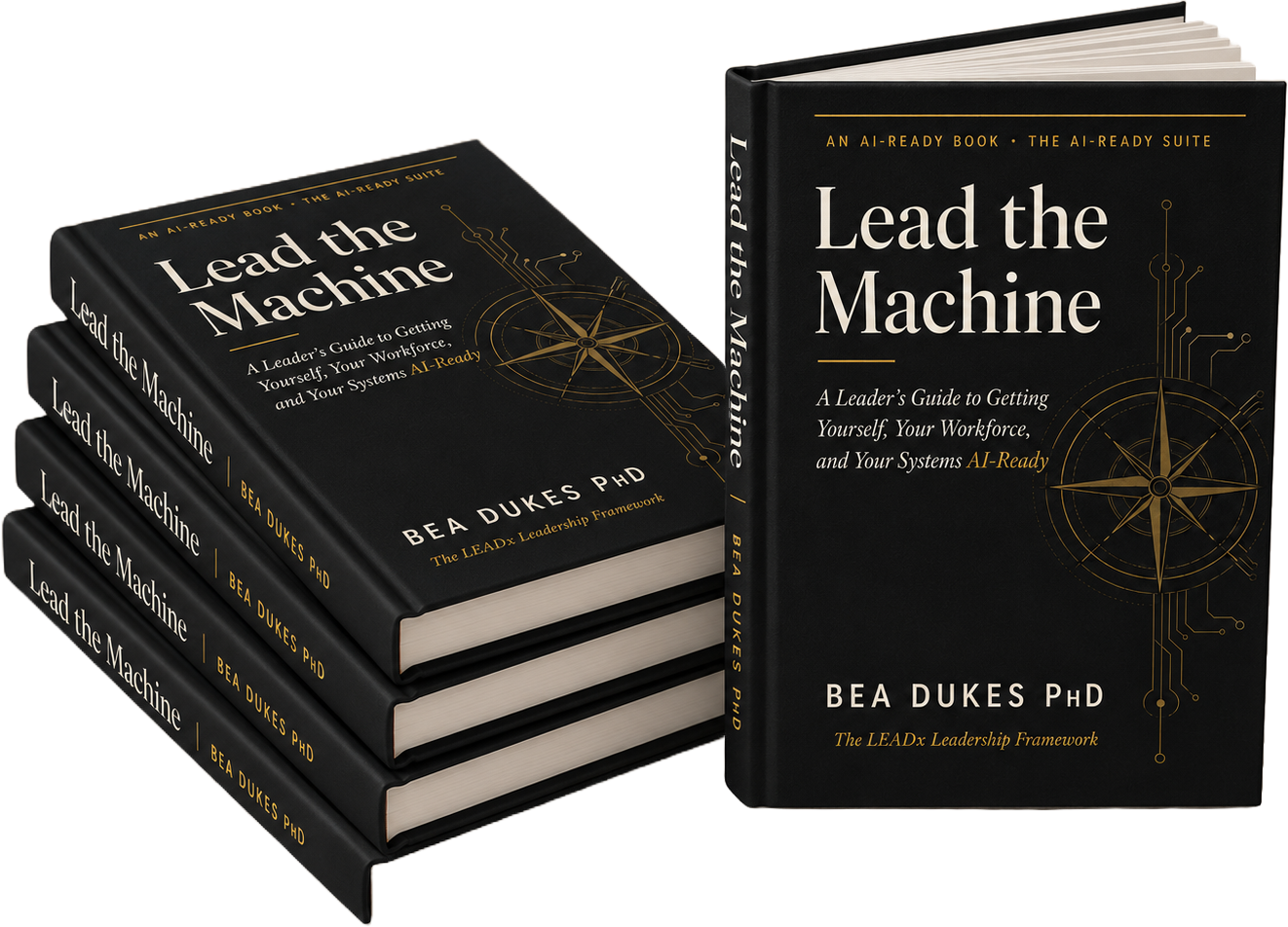 This is a color image of the book, Lead the Machine.