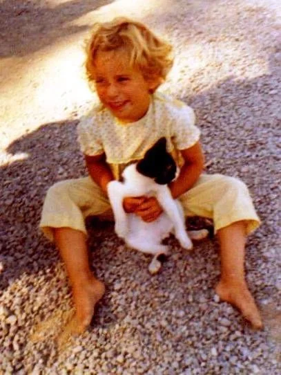 Little Susie with Grandma's cat
