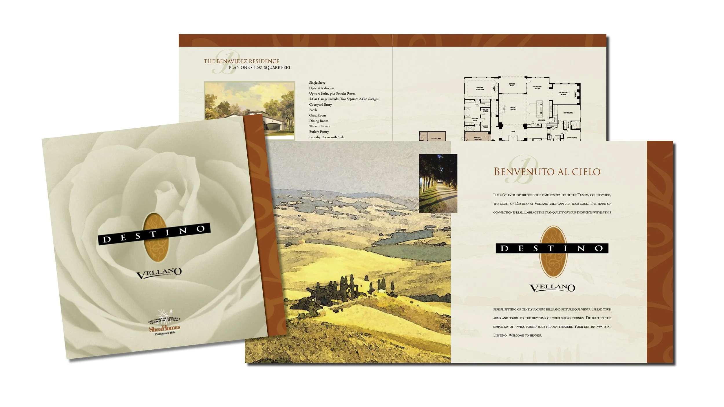 Destino Die Cut Brochure Cover